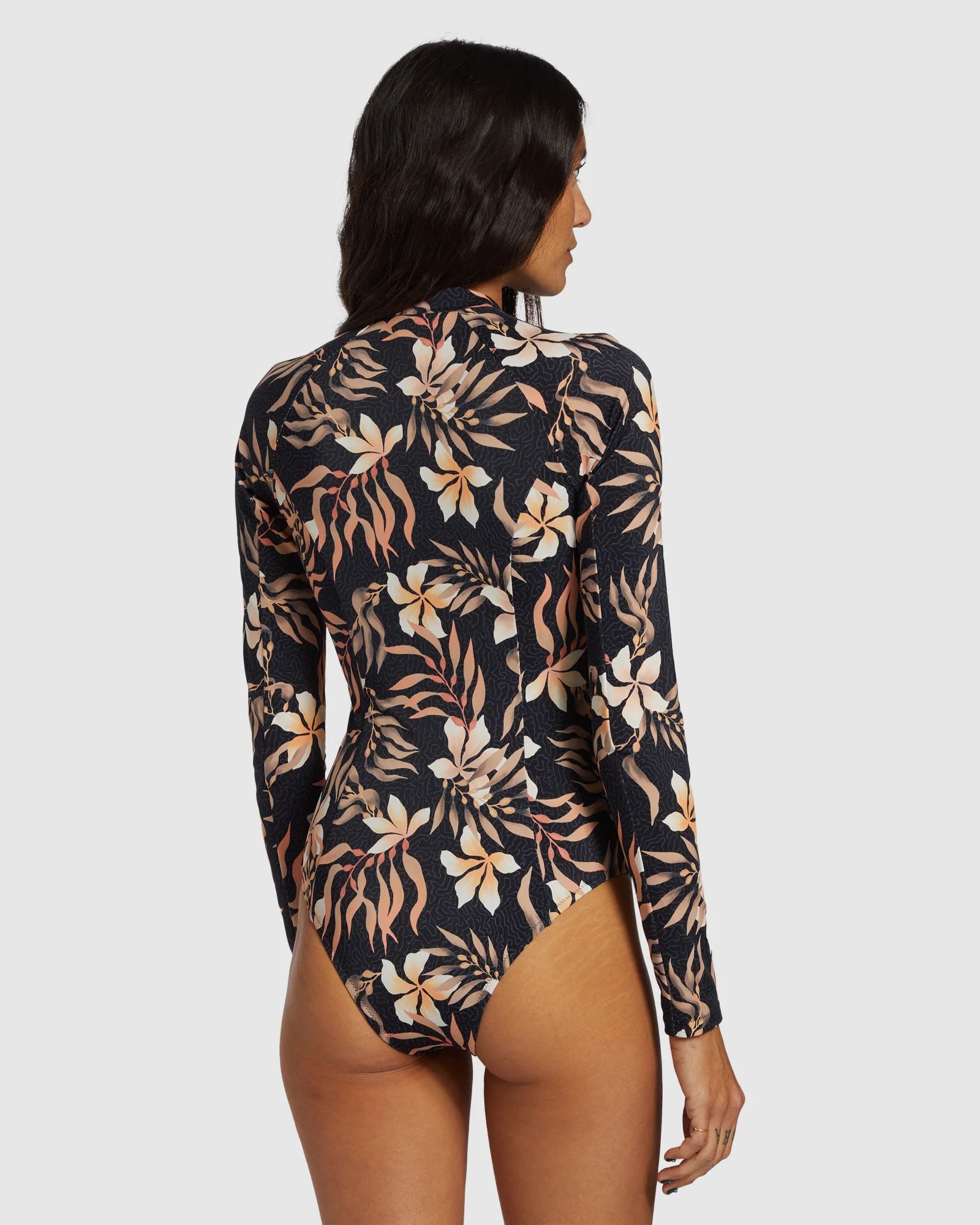 Womens Coral Gardeners Long Sleeve One Piece Rash Vest - Image 3