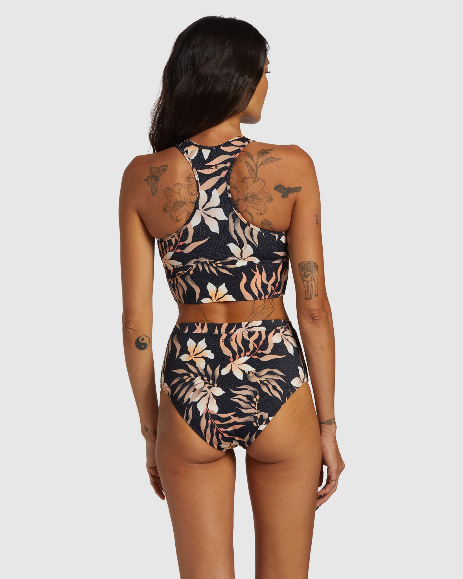 Womens Coral Gardeners Long Tank Bikini Top - Image 3