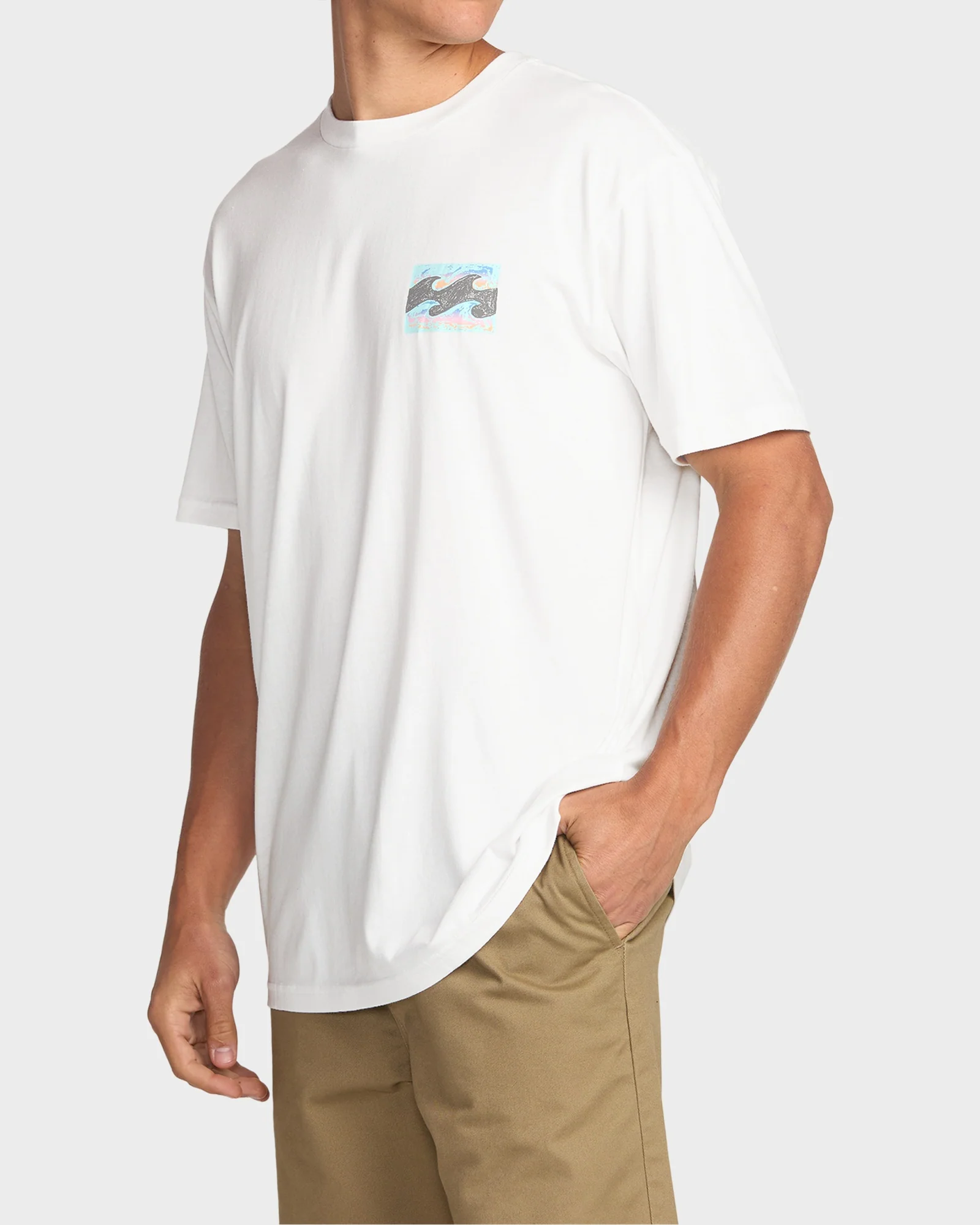 Mens Crayon Wave Premium T-Shirt - Image 2
