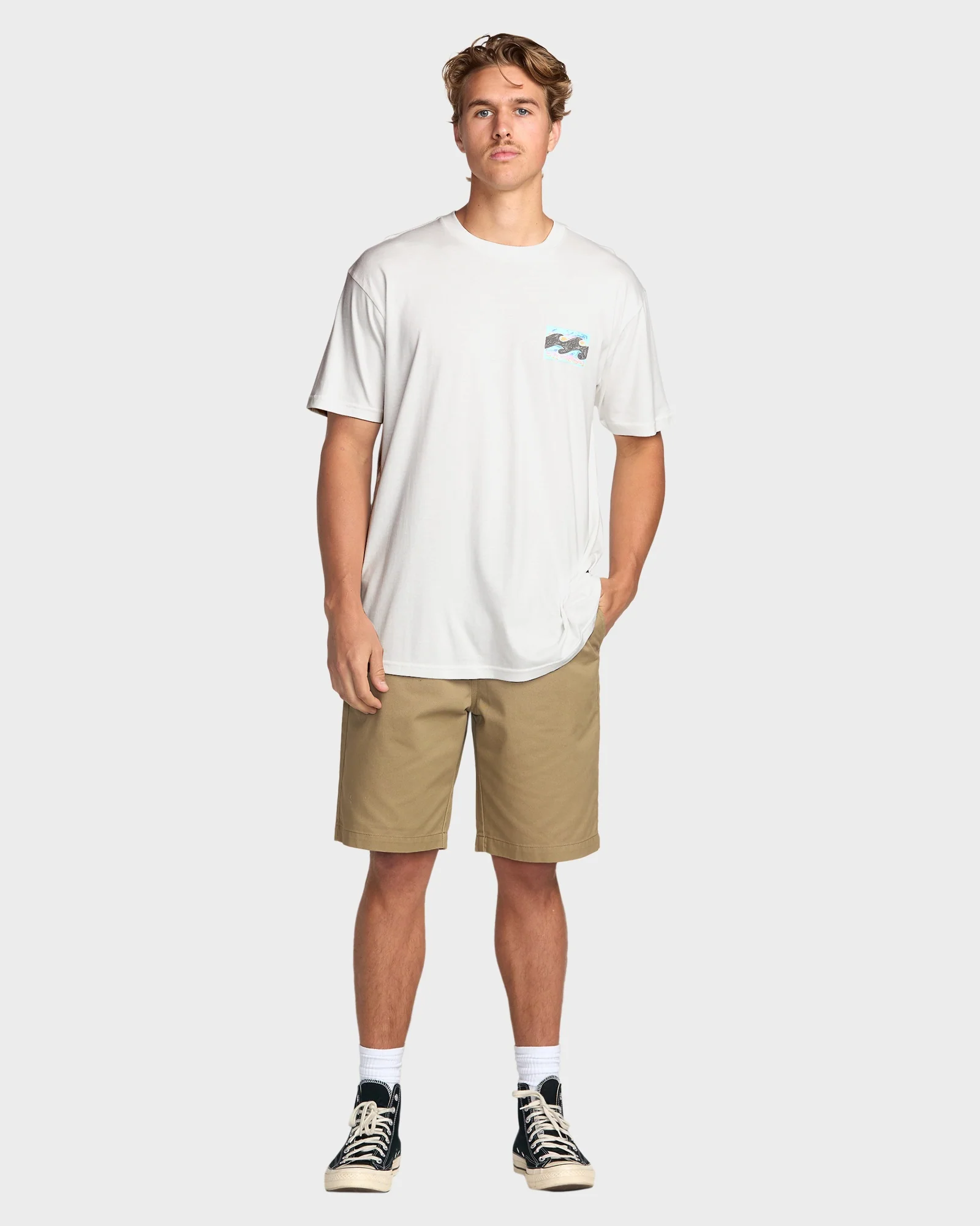Mens Crayon Wave Premium T-Shirt - Image 5