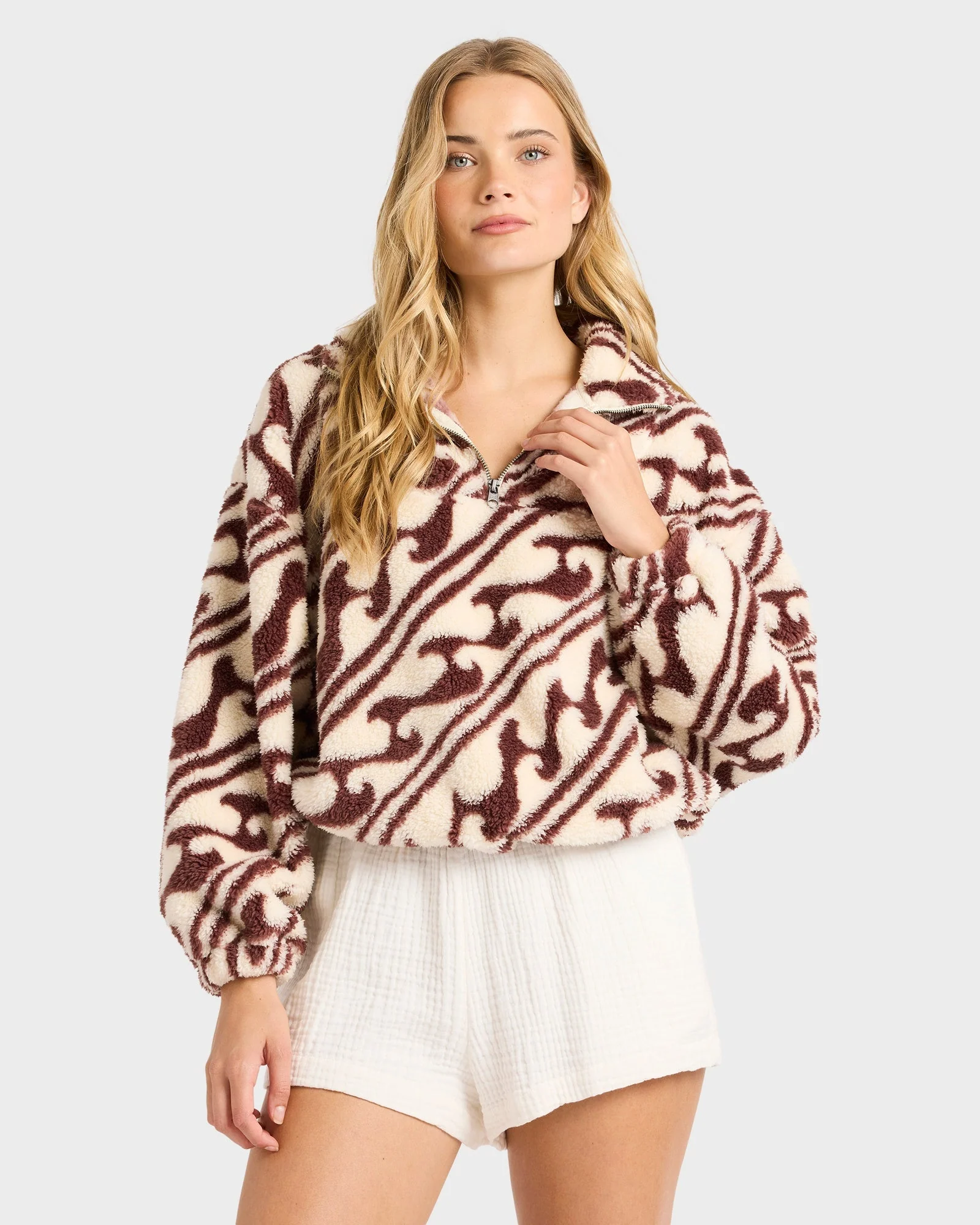 Womens Dark Wave Half Zip Pullover - Image 2