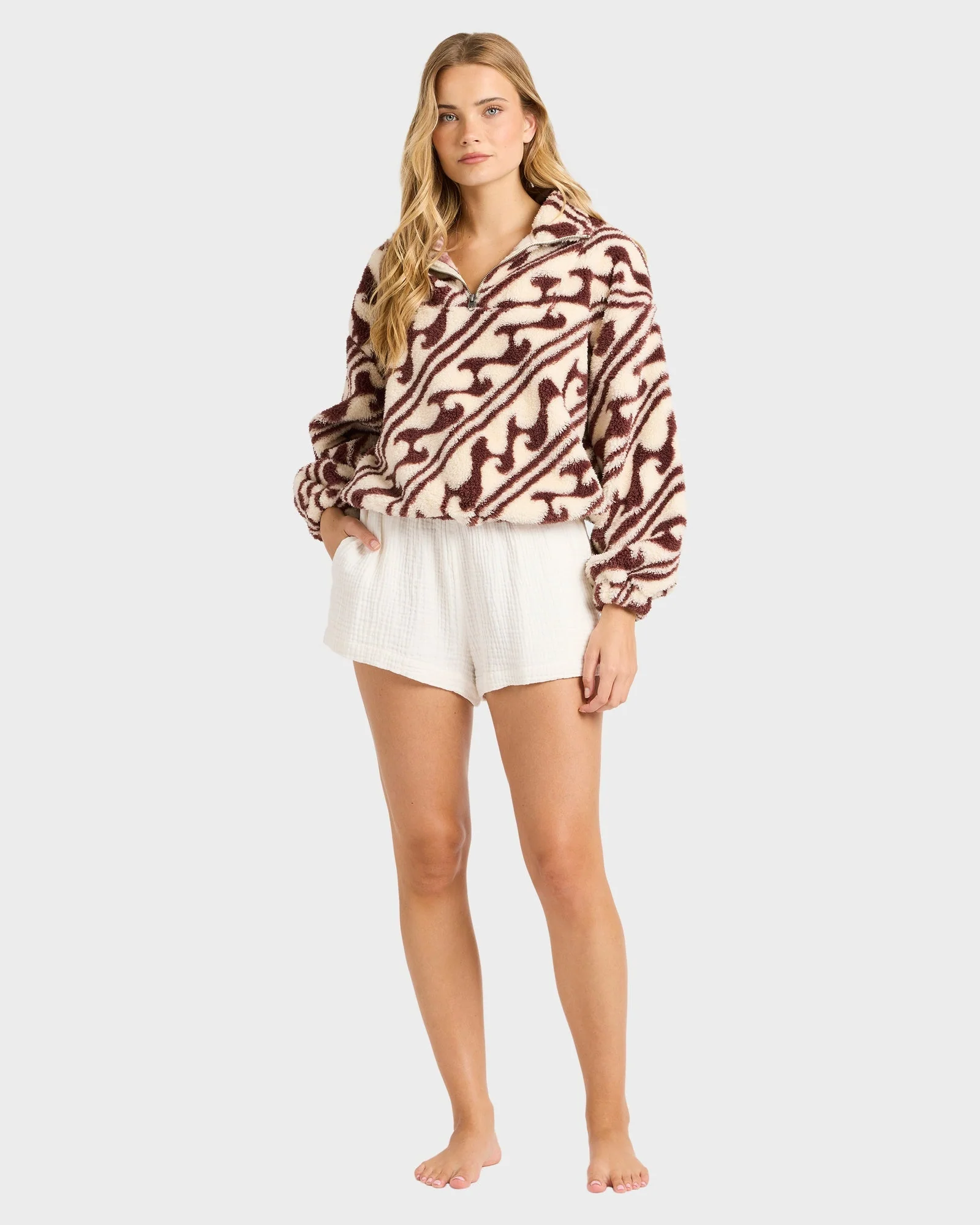 Womens Dark Wave Half Zip Pullover - Image 6