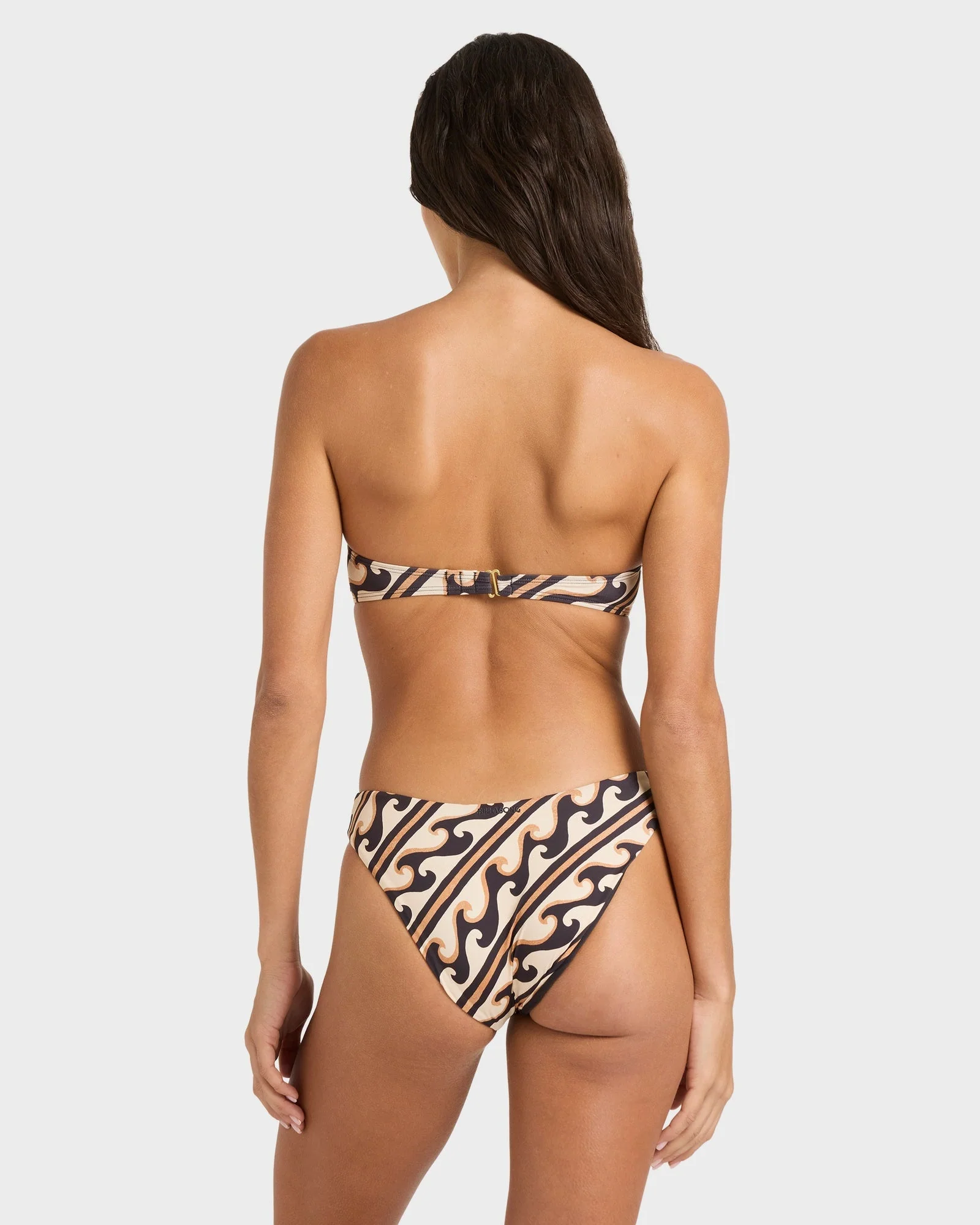 Womens Dark Wave Halter Bandeau Bikini Top - Image 3