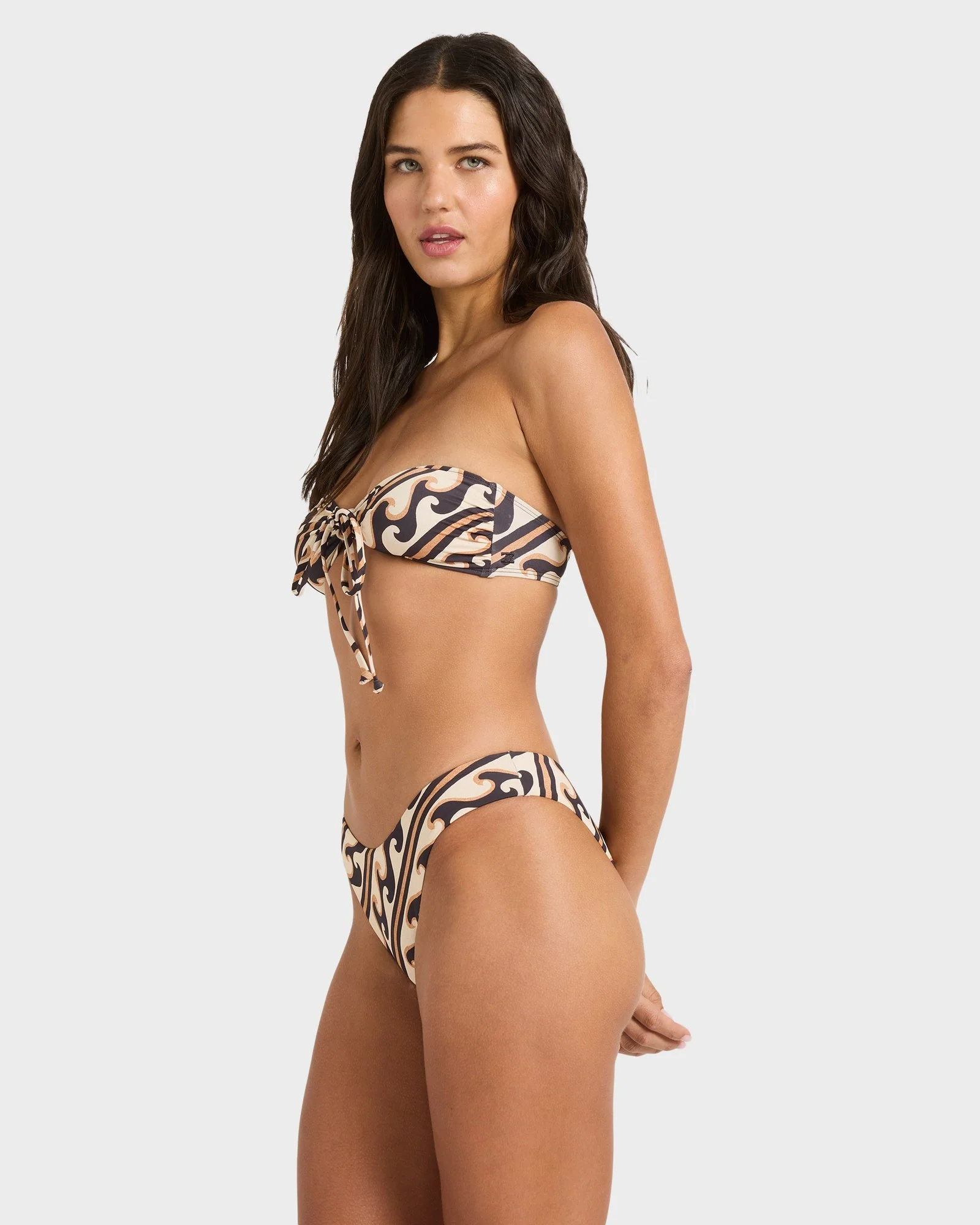 Womens Dark Wave Halter Bandeau Bikini Top - Image 4