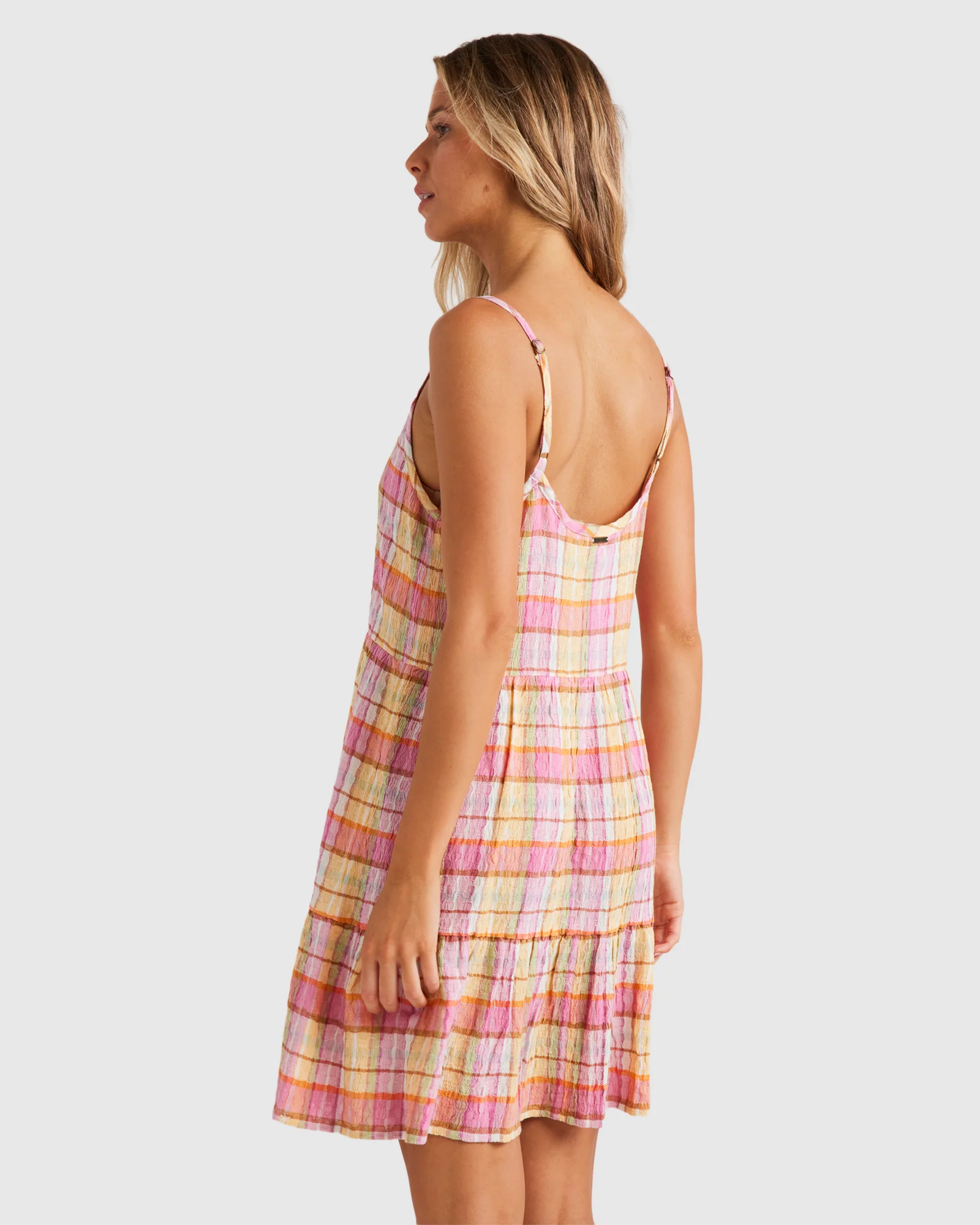 Womens Darlin Check Mini Dress - Image 3