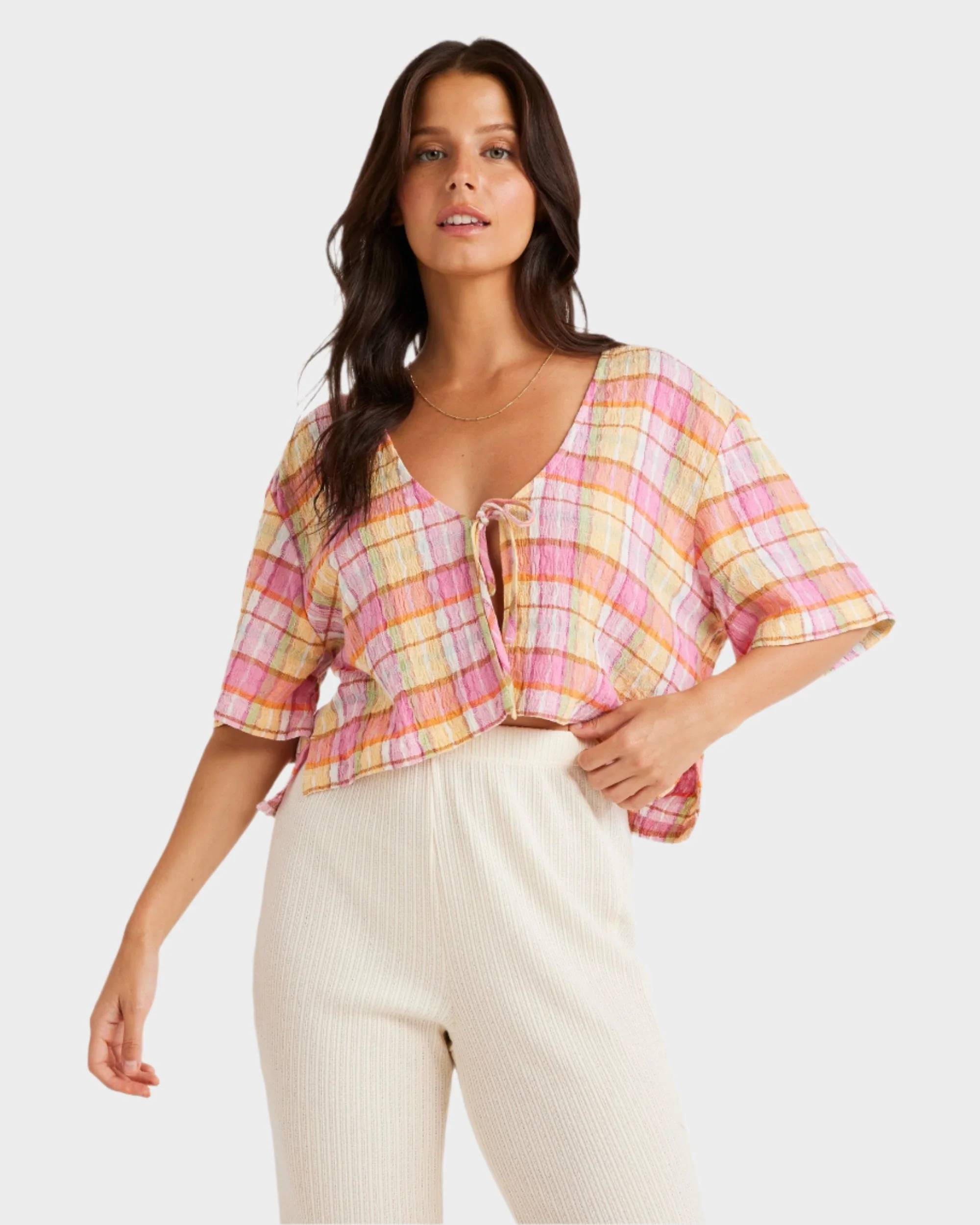Womens Darlin Check Shirt - Image 2