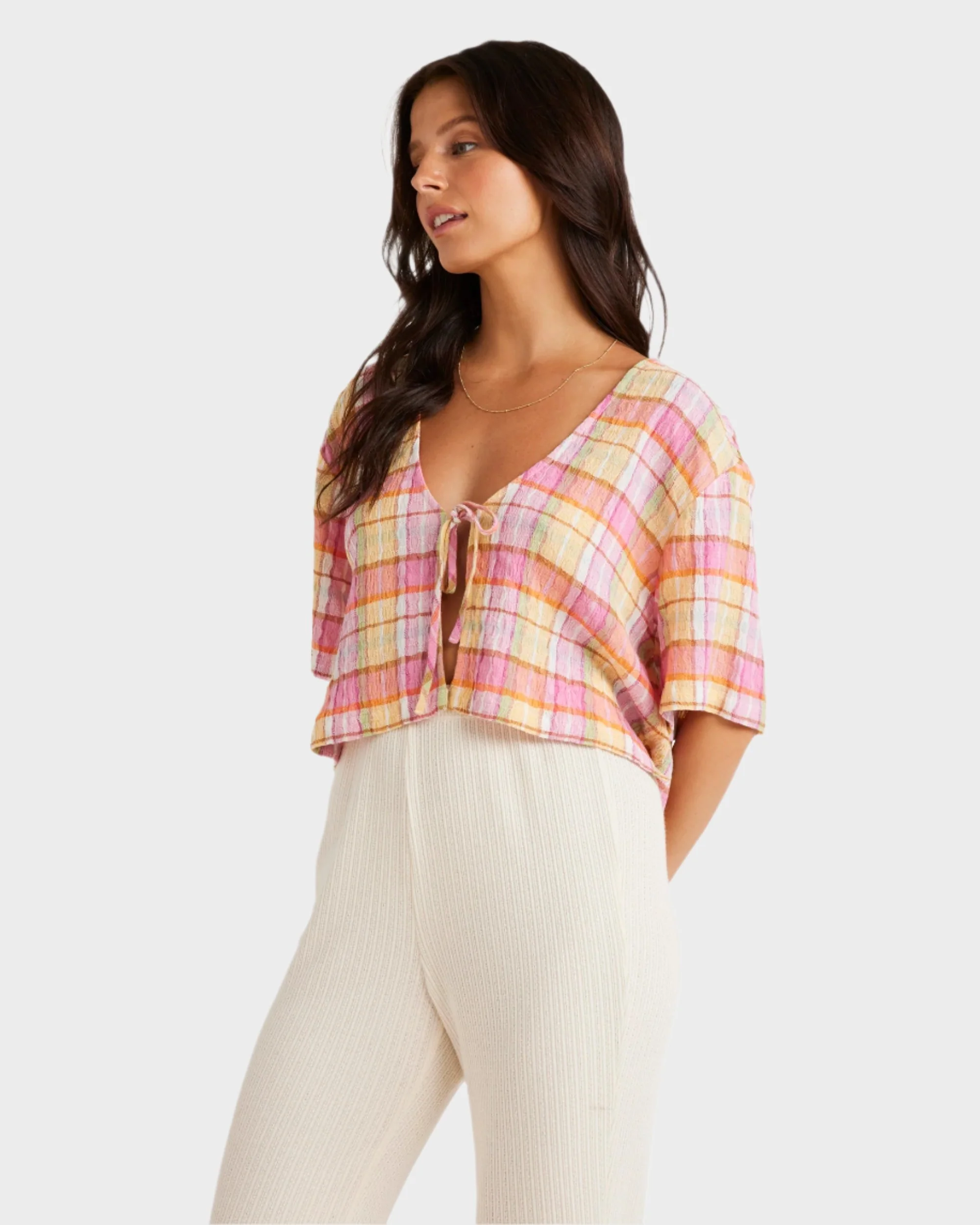Womens Darlin Check Shirt - Image 4