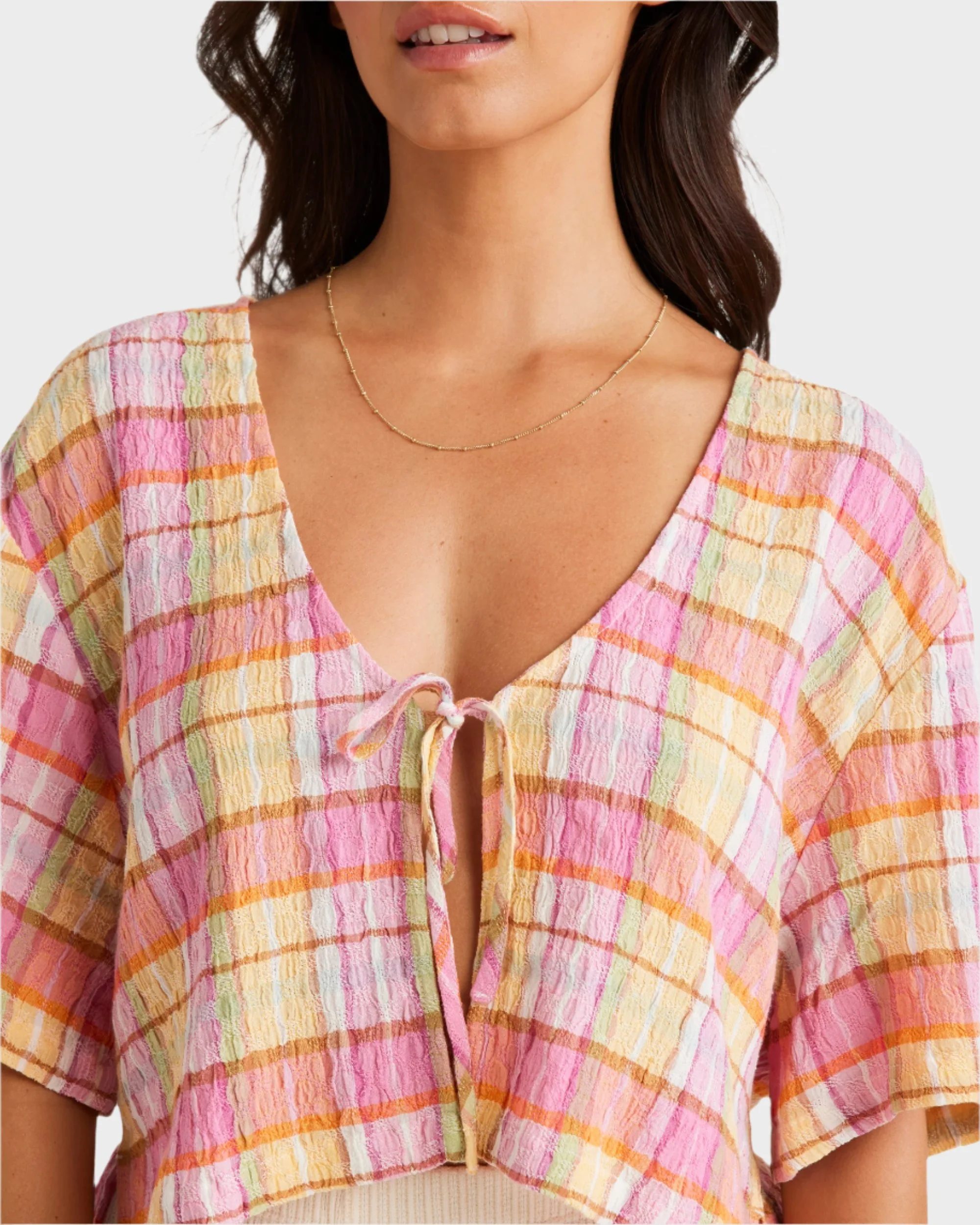 Womens Darlin Check Shirt - Image 5