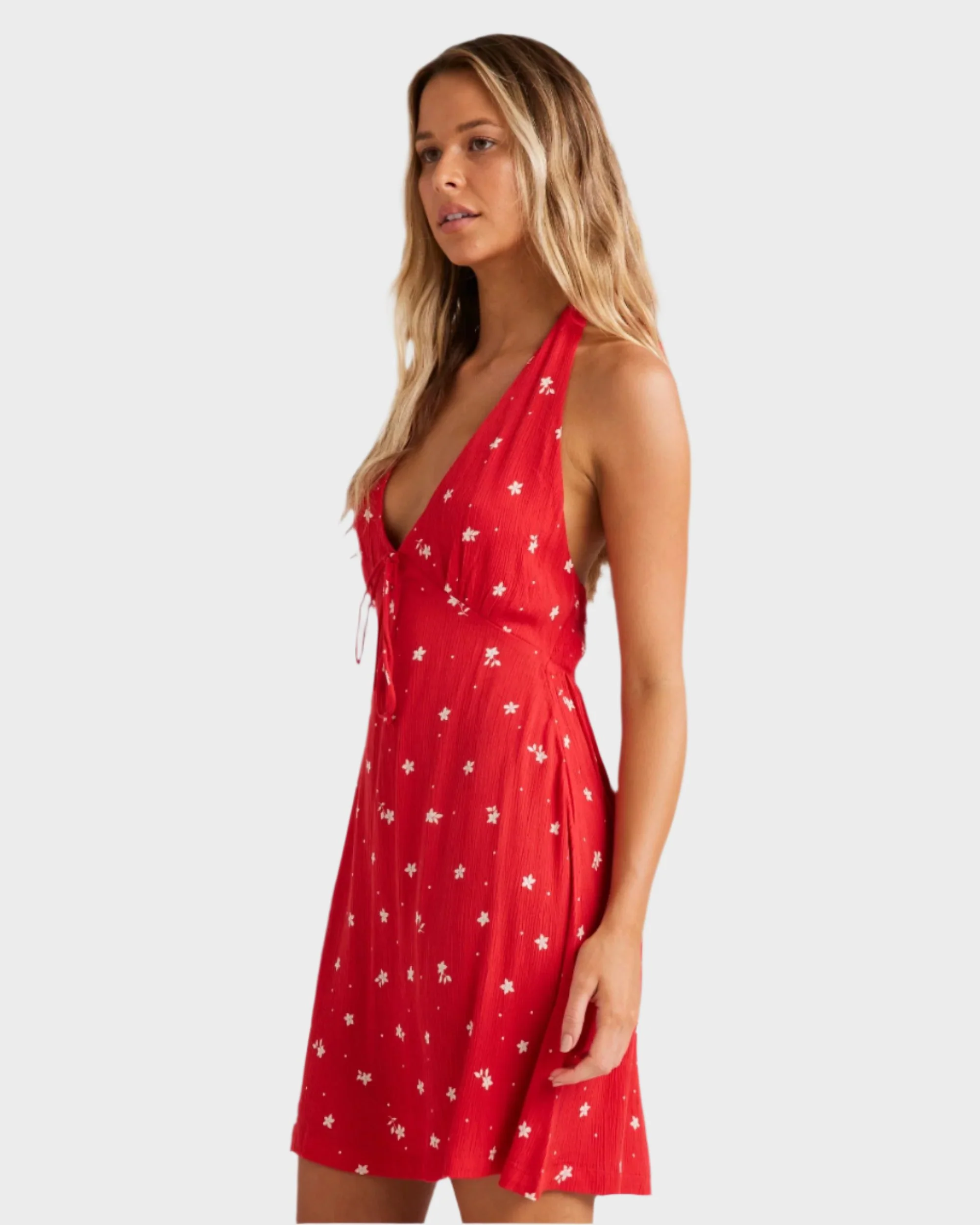 Womens Darlin Halter Mini Dress - Image 4