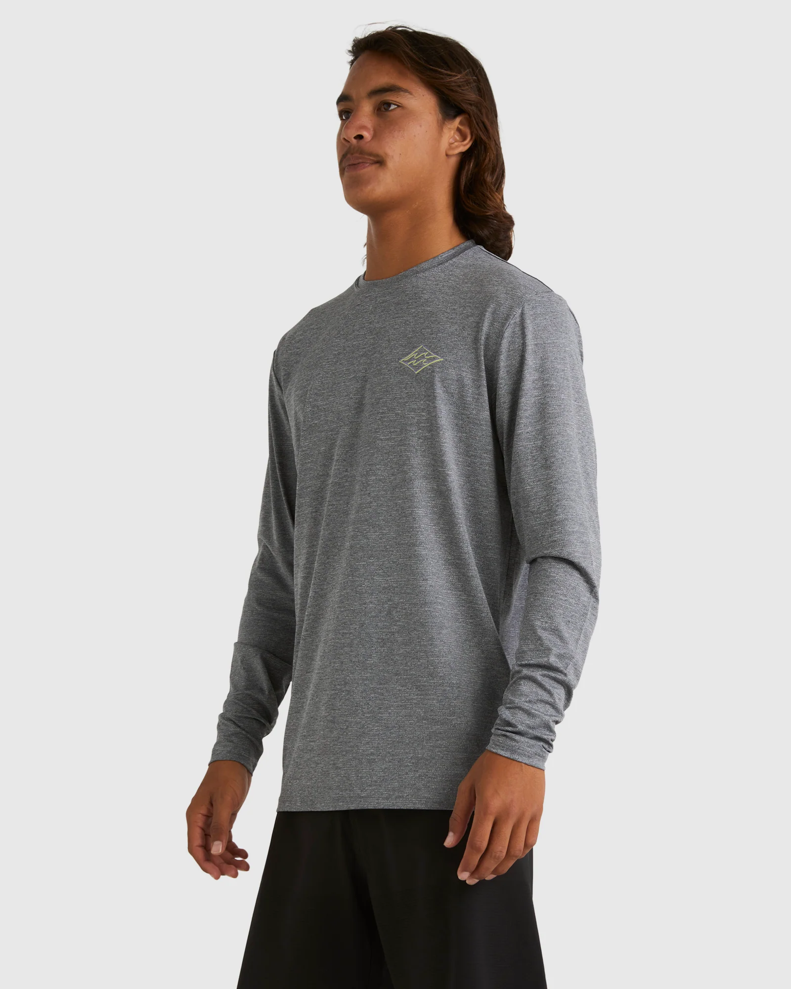 Mens Diamond Shoreline Long Sleeve Rash Vest - Image 2