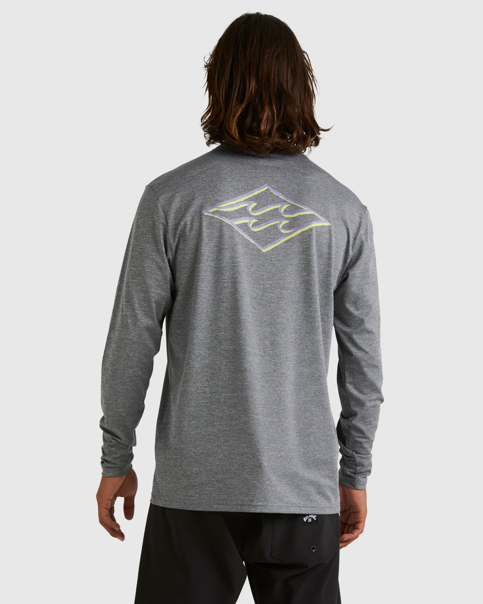 Mens Diamond Shoreline Long Sleeve Rash Vest - Image 3