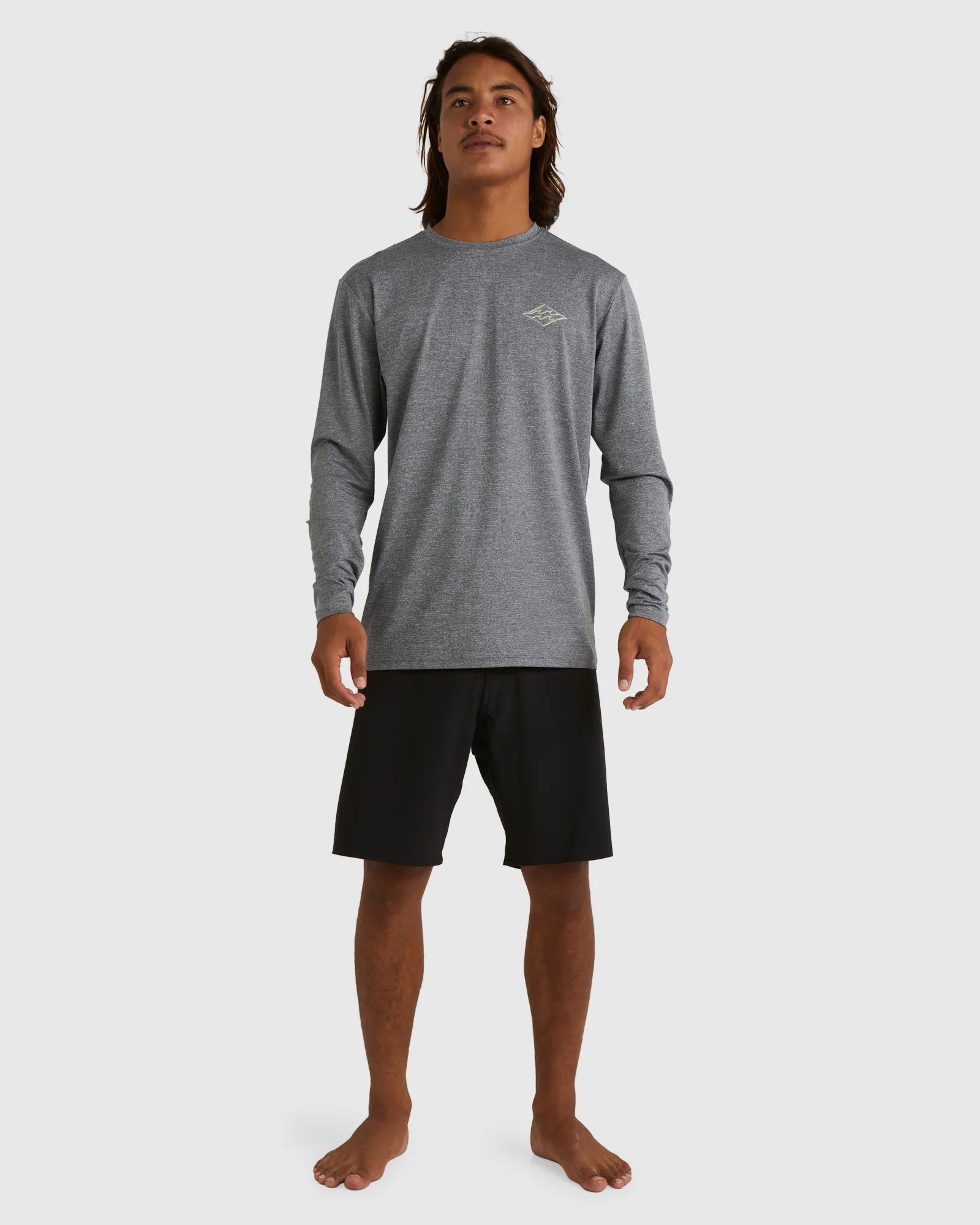 Mens Diamond Shoreline Long Sleeve Rash Vest - Image 5