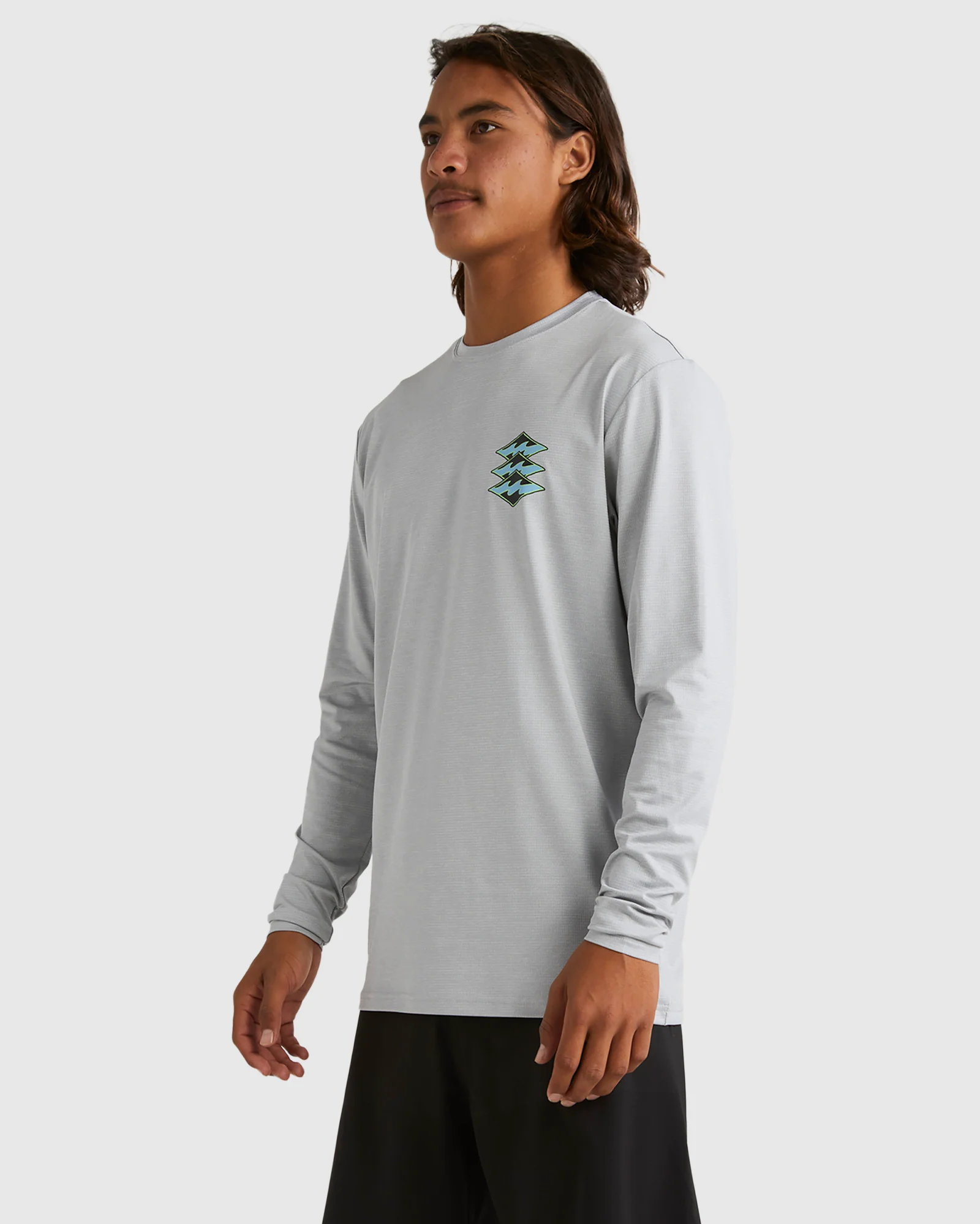 Mens Diamond Shoreline Long Sleeve Rash Vest - Image 2