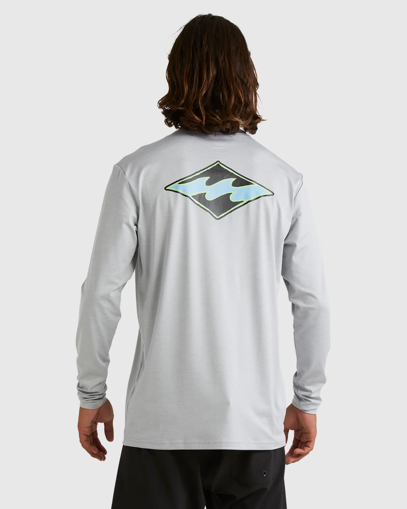 Mens Diamond Shoreline Long Sleeve Rash Vest - Image 3