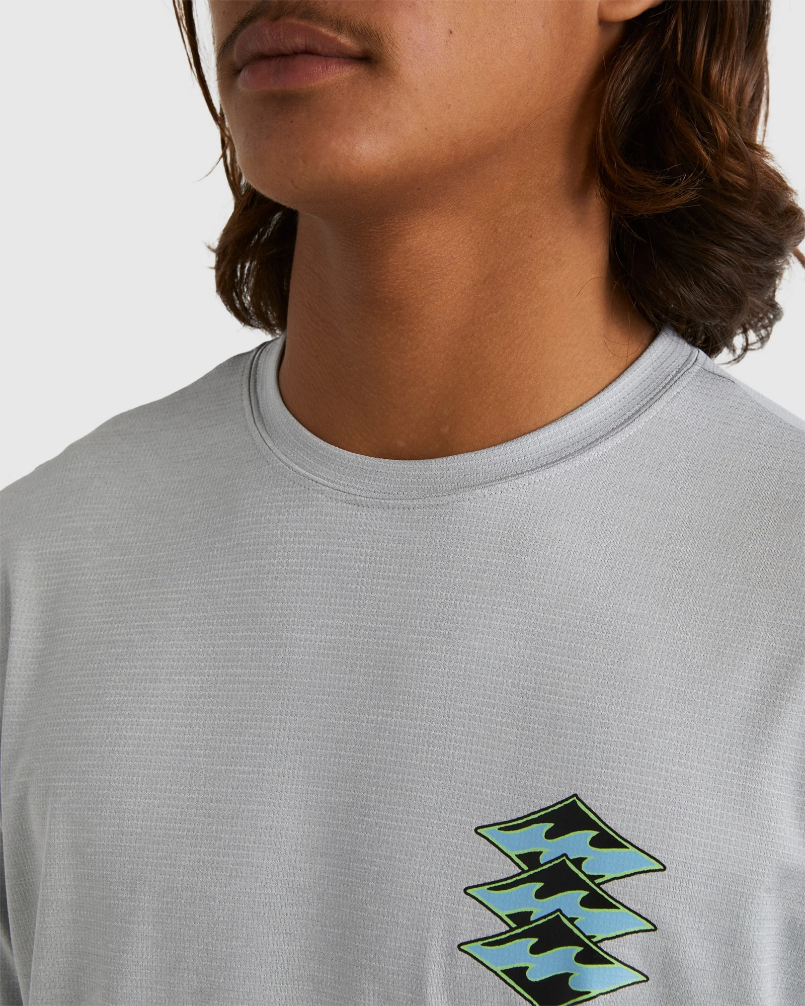Mens Diamond Shoreline Long Sleeve Rash Vest - Image 4