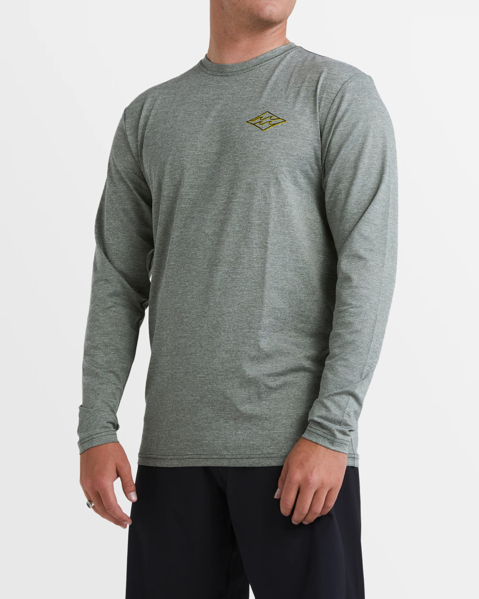 Mens Diamond Shoreline Long Sleeve Rash Vest - Image 2