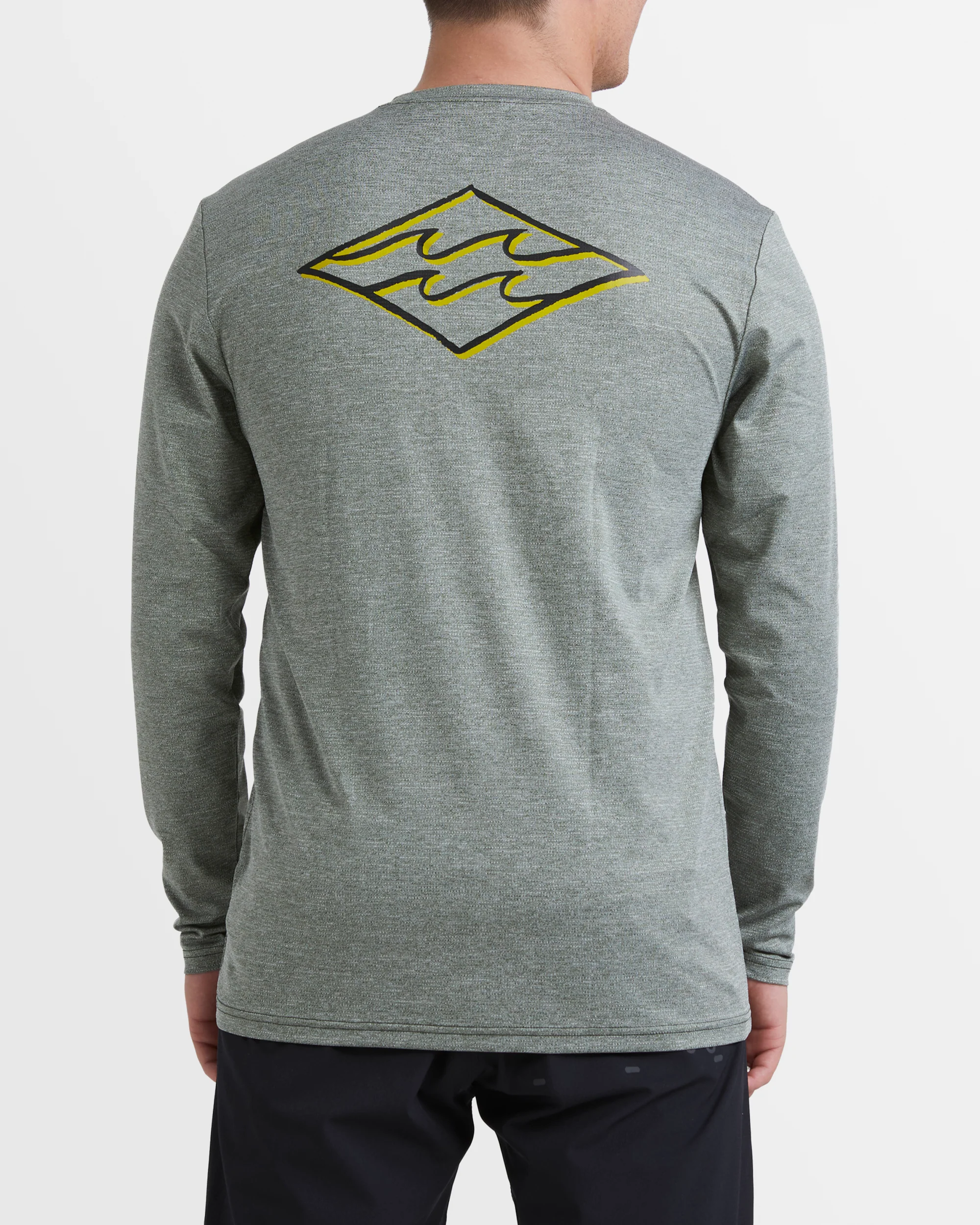 Mens Diamond Shoreline Long Sleeve Rash Vest - Image 3