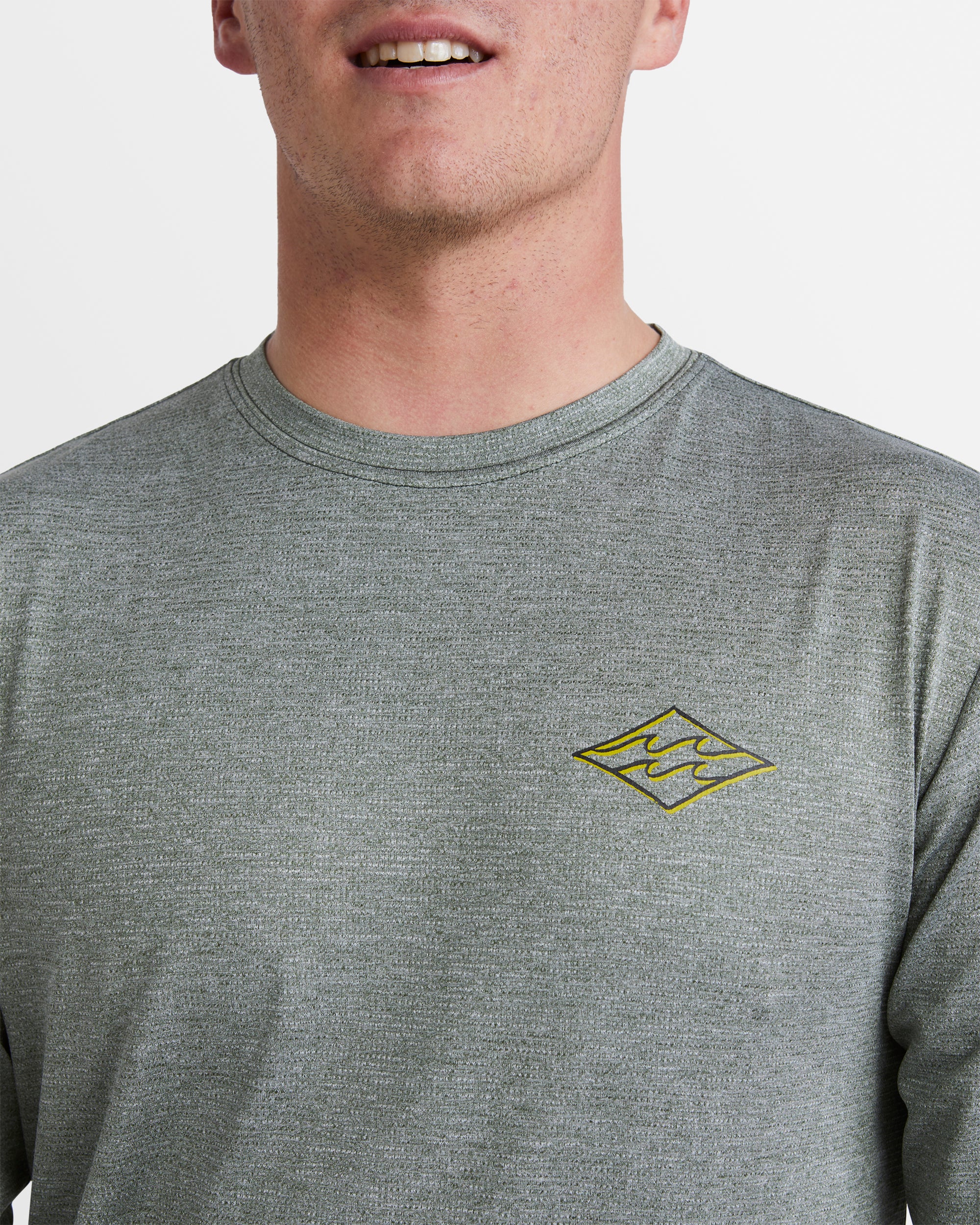 Mens Diamond Shoreline Long Sleeve Rash Vest - Image 4