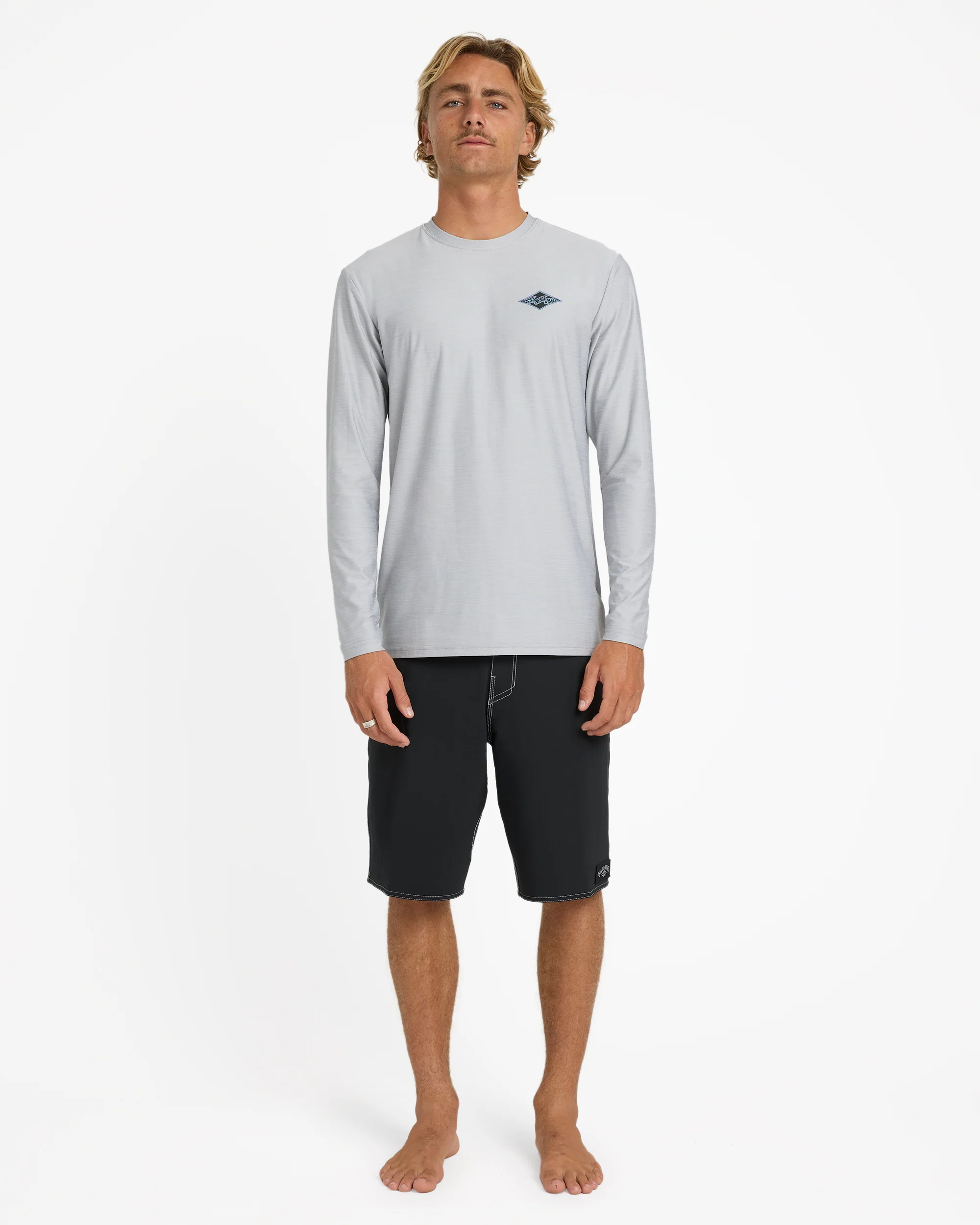 Mens Diamond Shoreline Rash Vest - Image 5