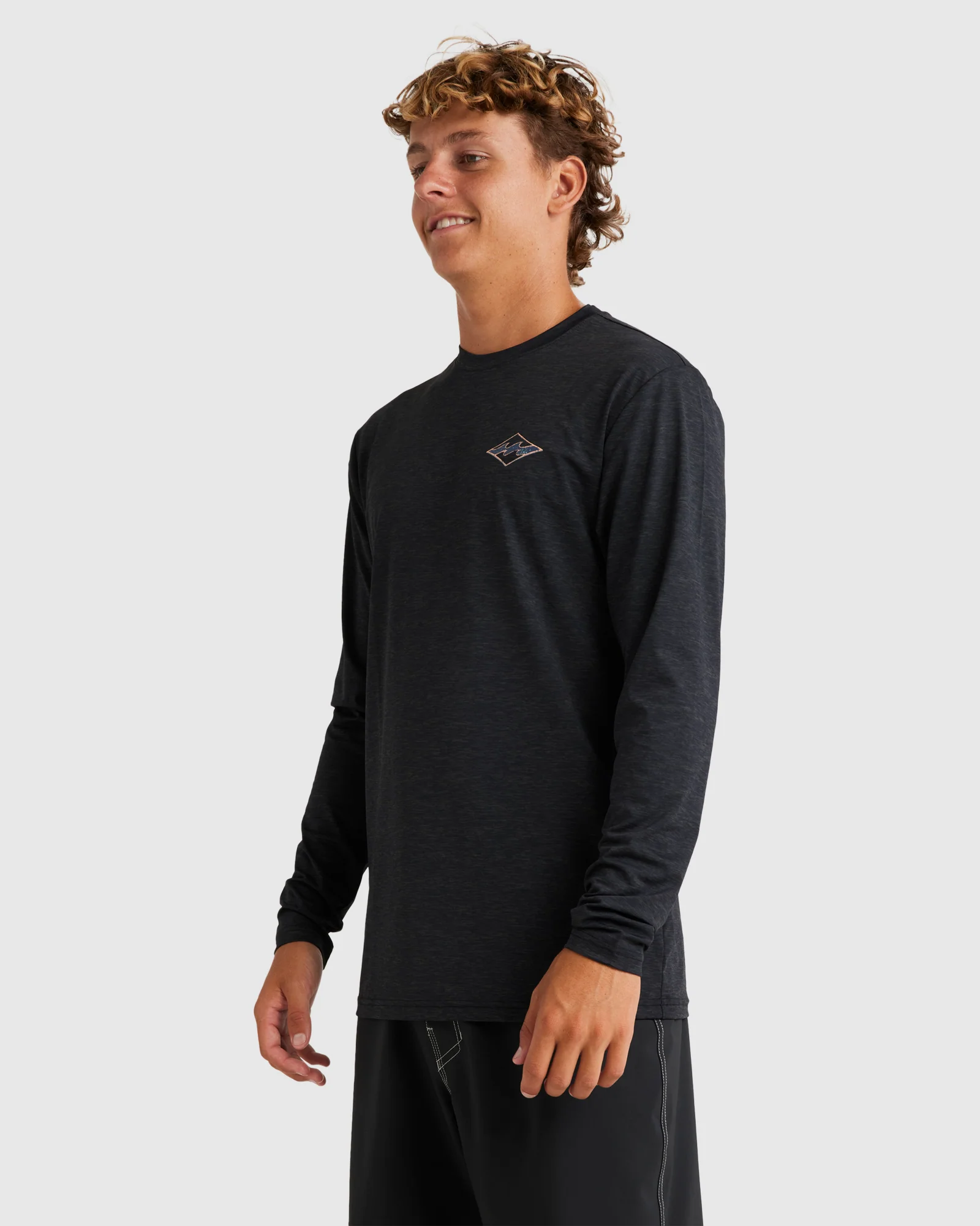 Mens Diamond Shoreline Long Sleeve Rash Vest - Image 2