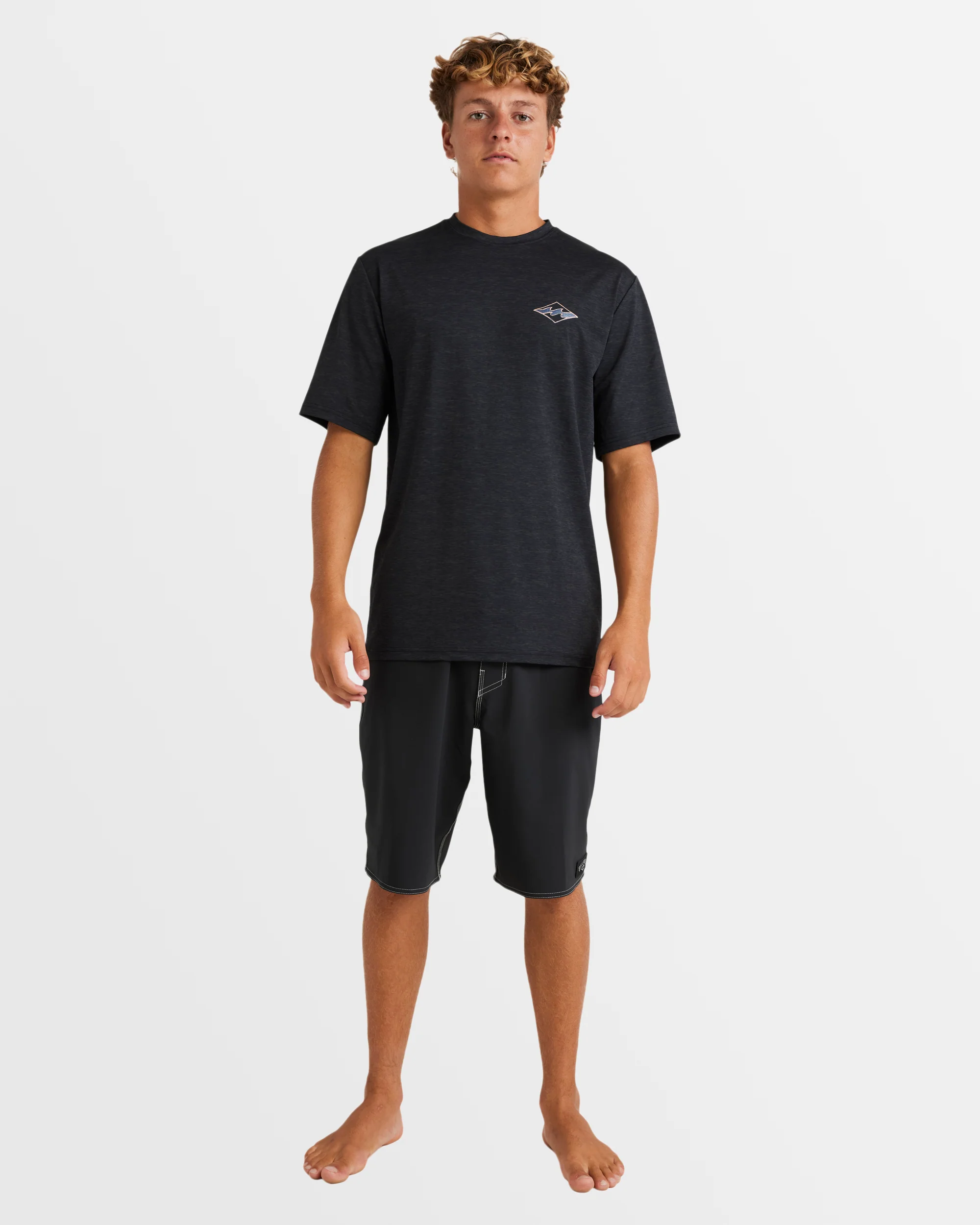 Mens Diamond Shoreline Loose Fit Rash Vest - Image 5