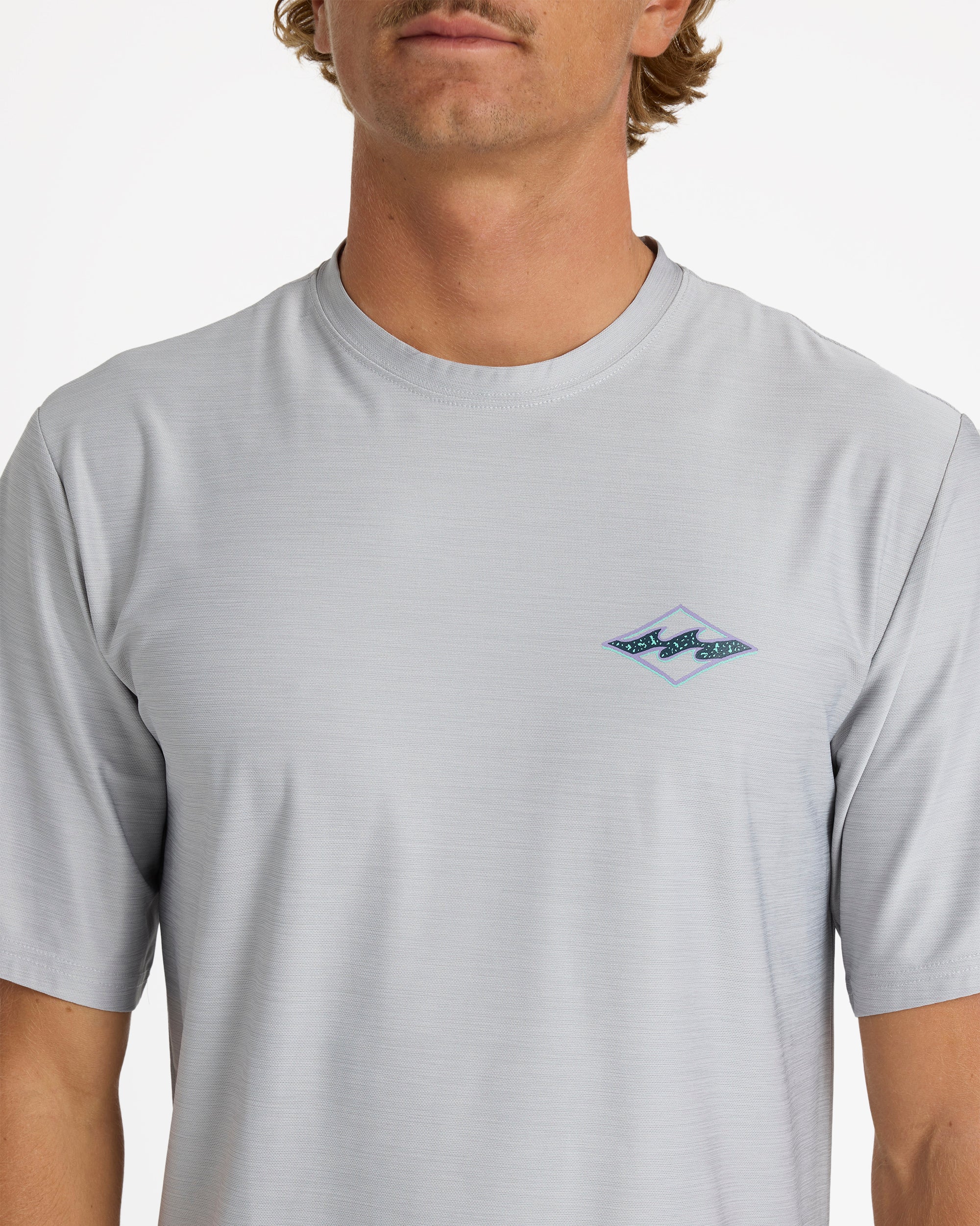 Mens Diamond Shoreline Loose Fit Rash Vest - Image 4