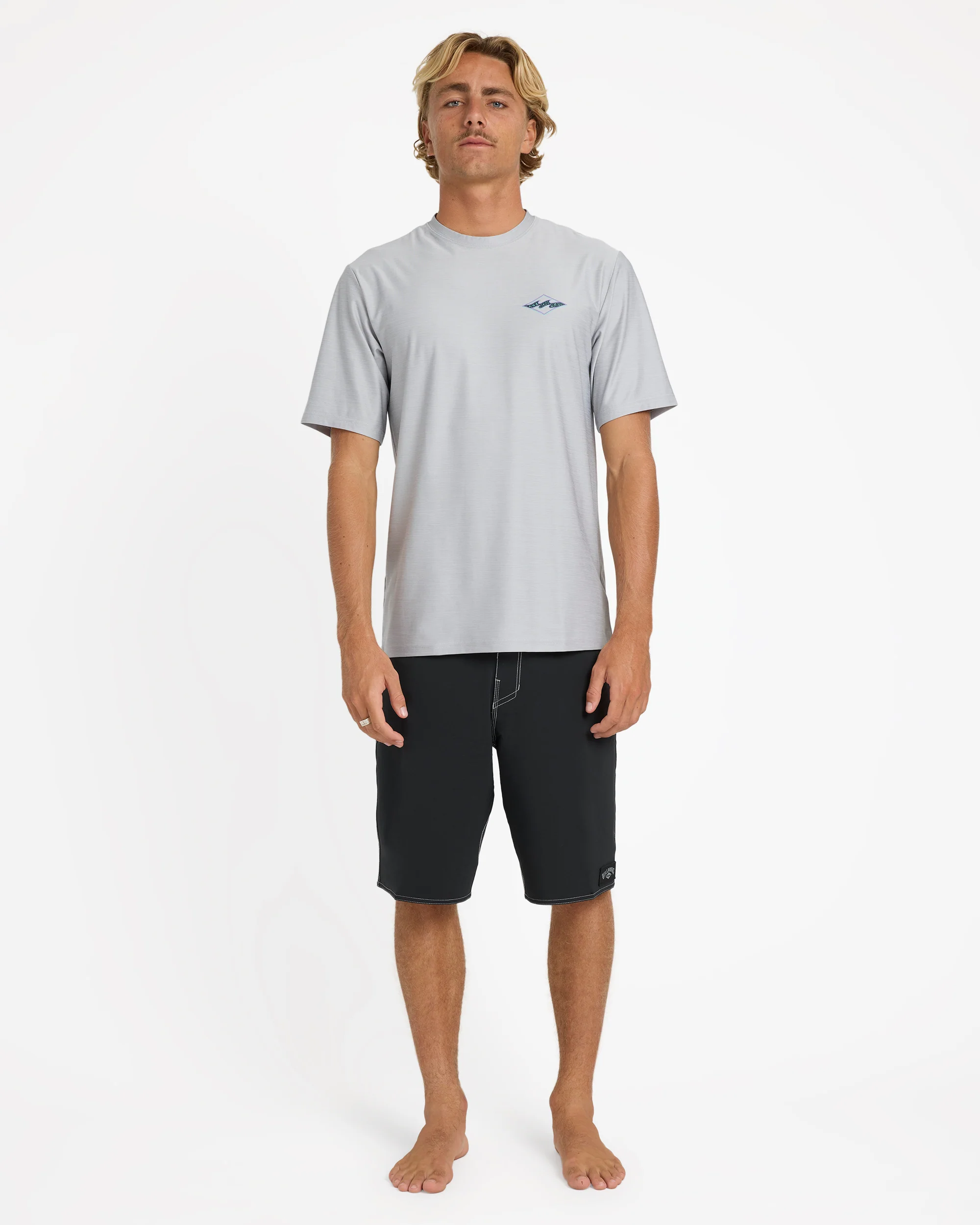 Mens Diamond Shoreline Loose Fit Rash Vest - Image 5