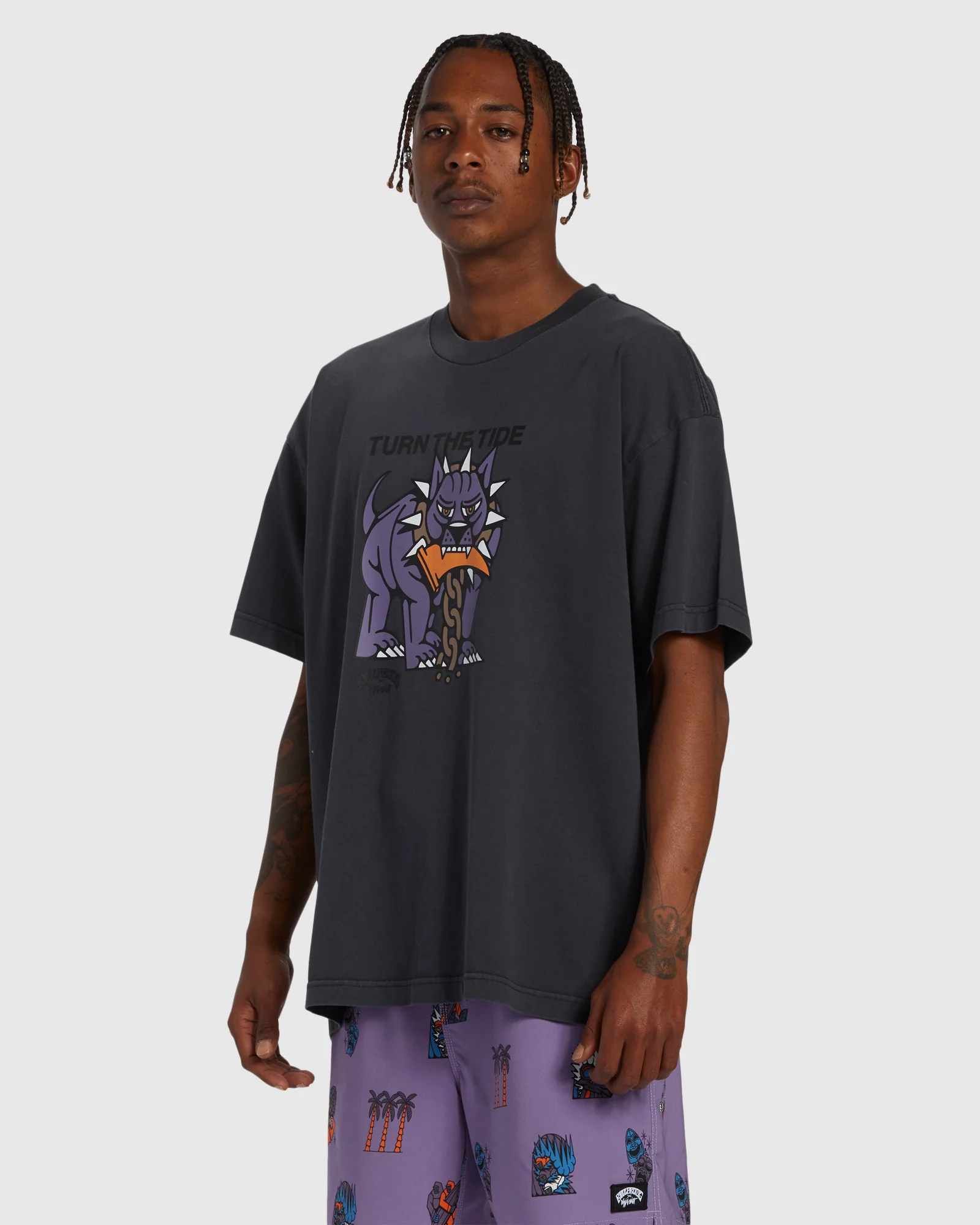 Mens Dog Days OG Wave Wash T-Shirt - Image 2