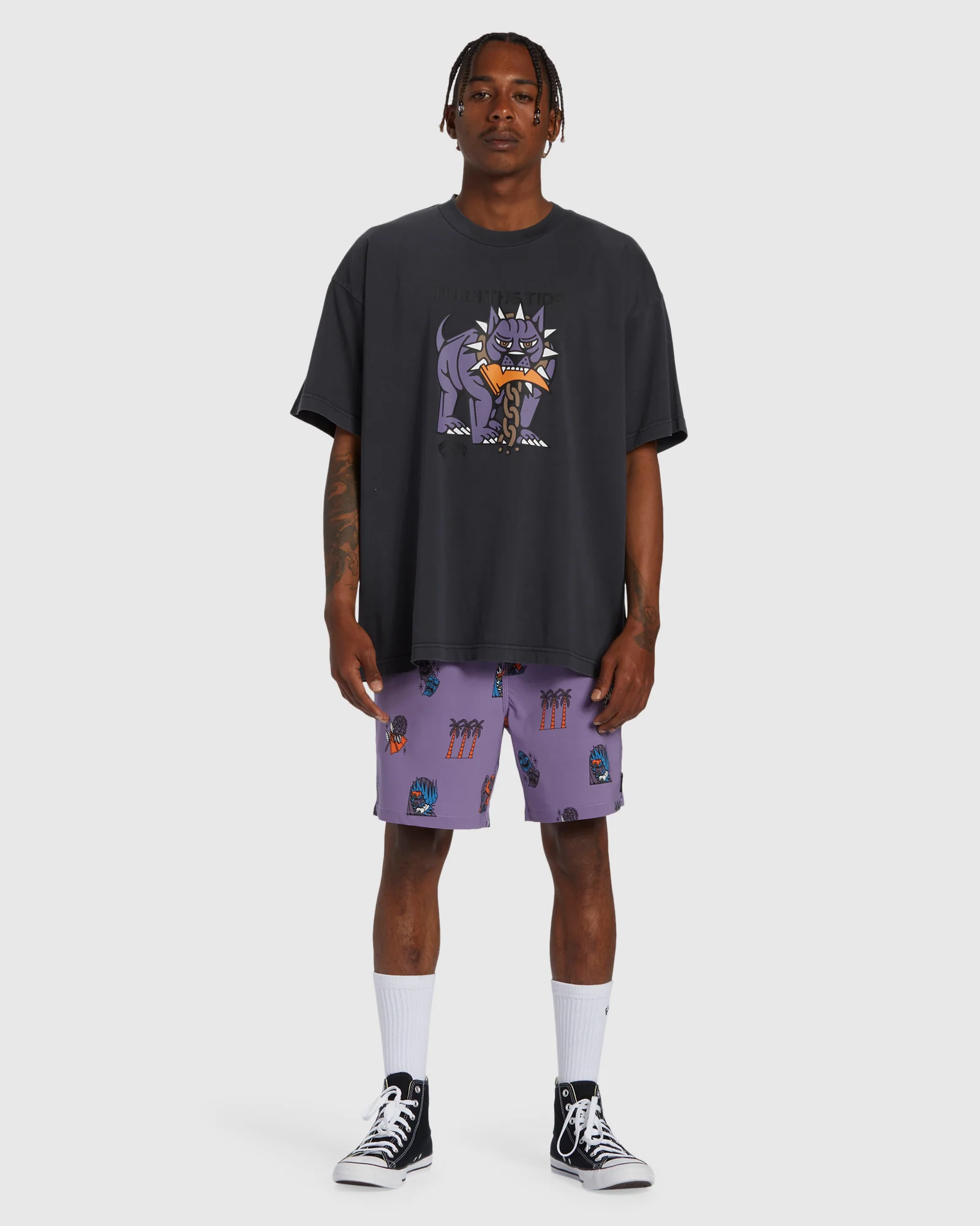 Mens Dog Days OG Wave Wash T-Shirt - Image 5