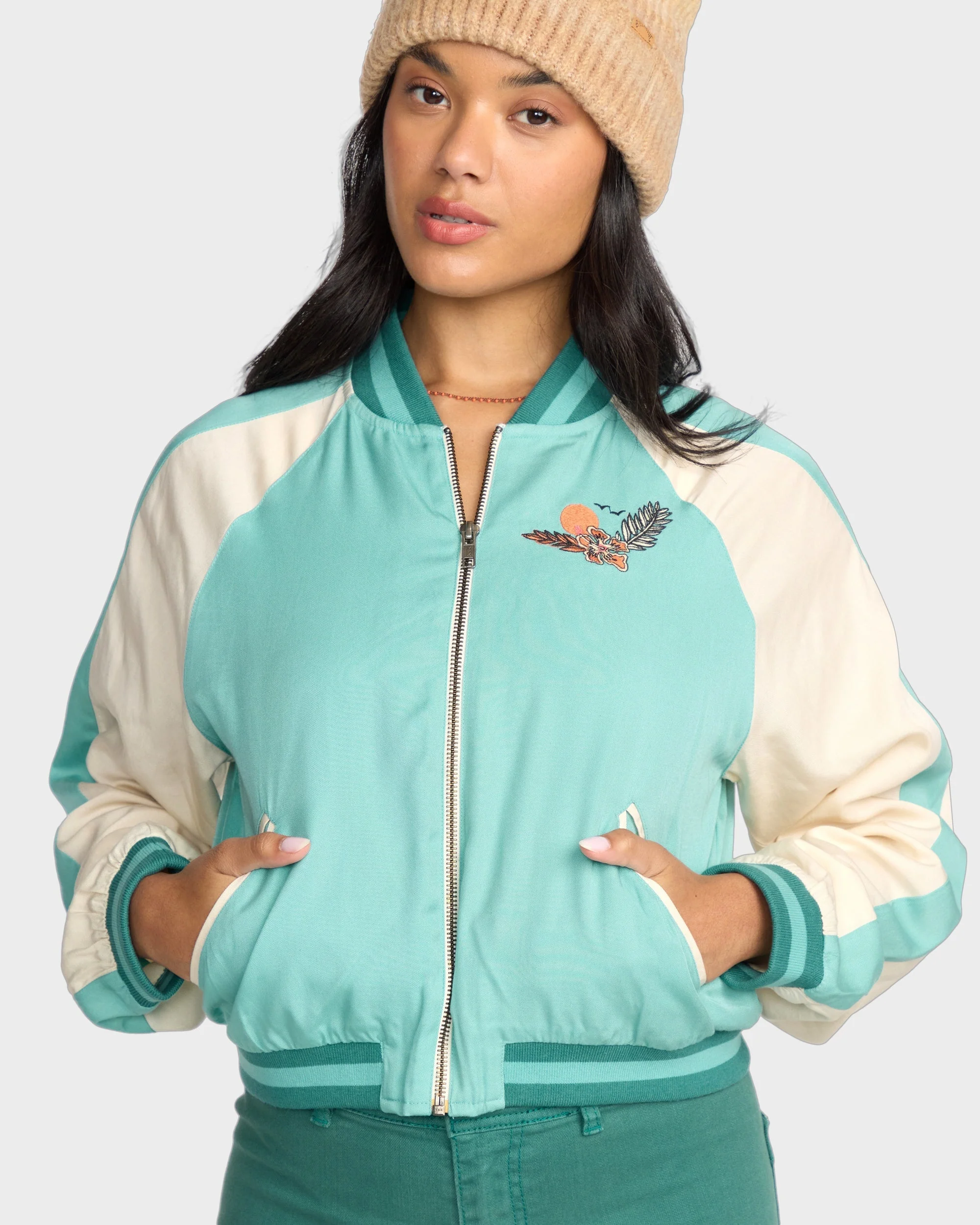 Womens Dream Vacation Bomber Jacket - Image 2
