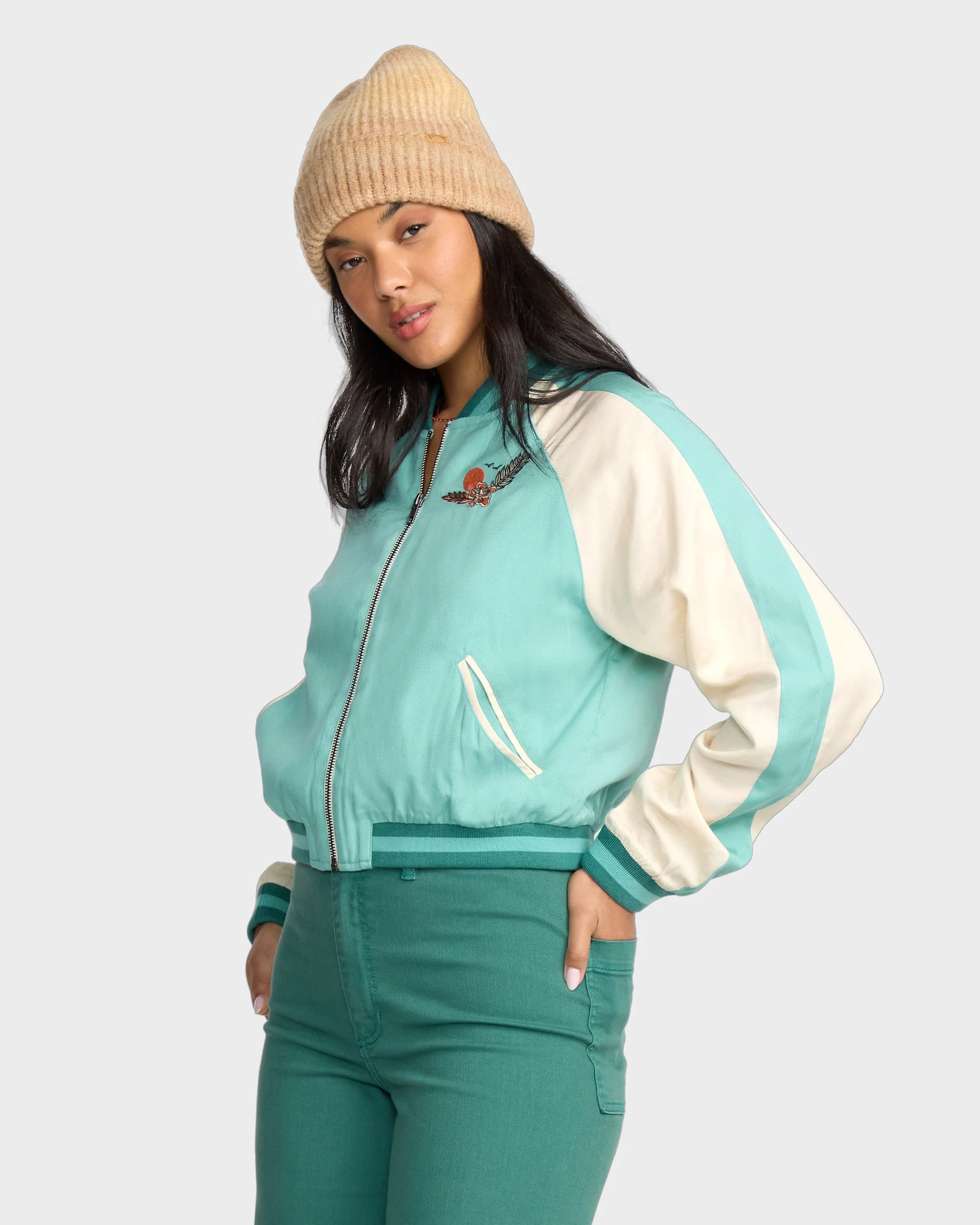 Womens Dream Vacation Bomber Jacket - Image 4