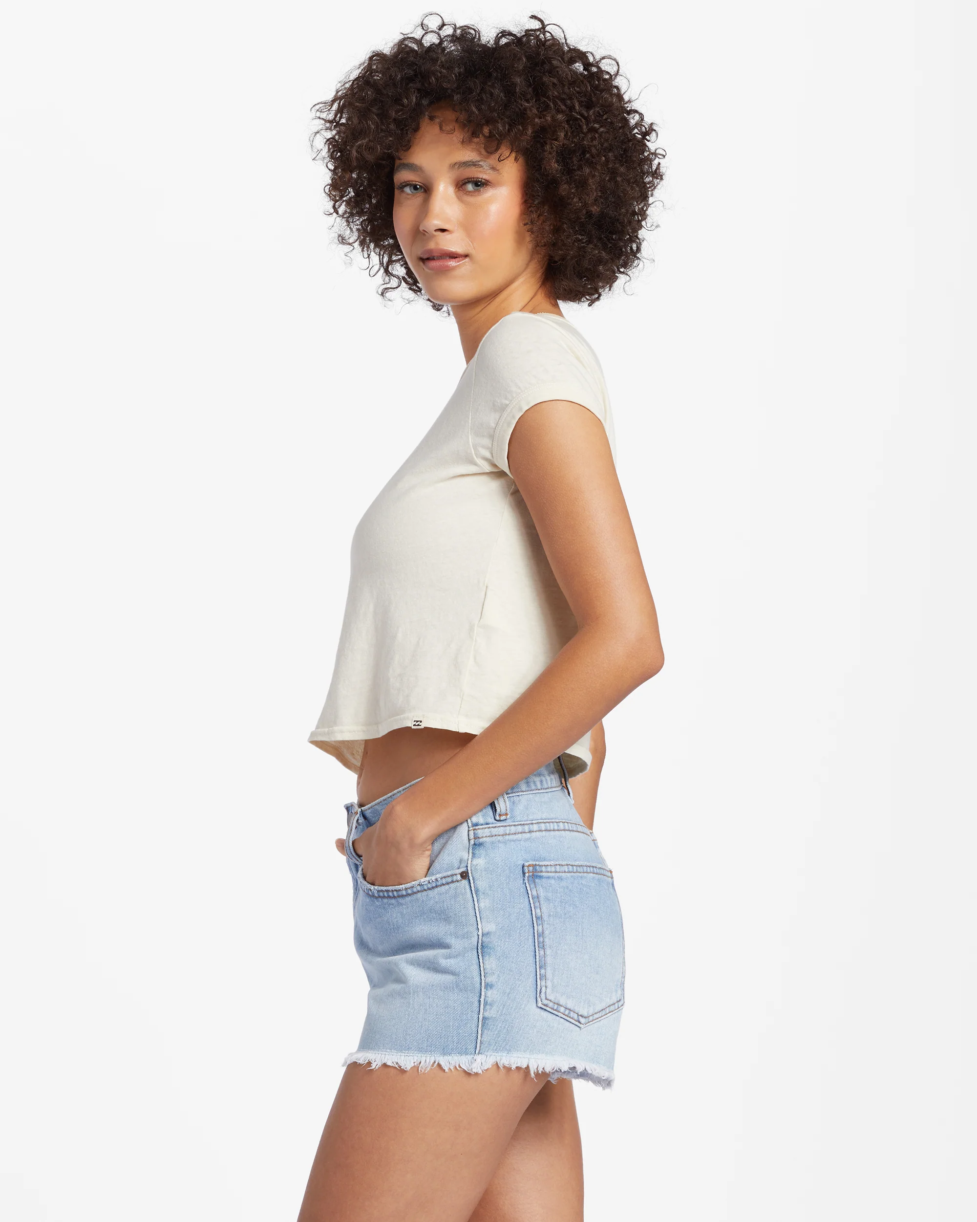 Womens Drift Away Denim Shorts - Image 2