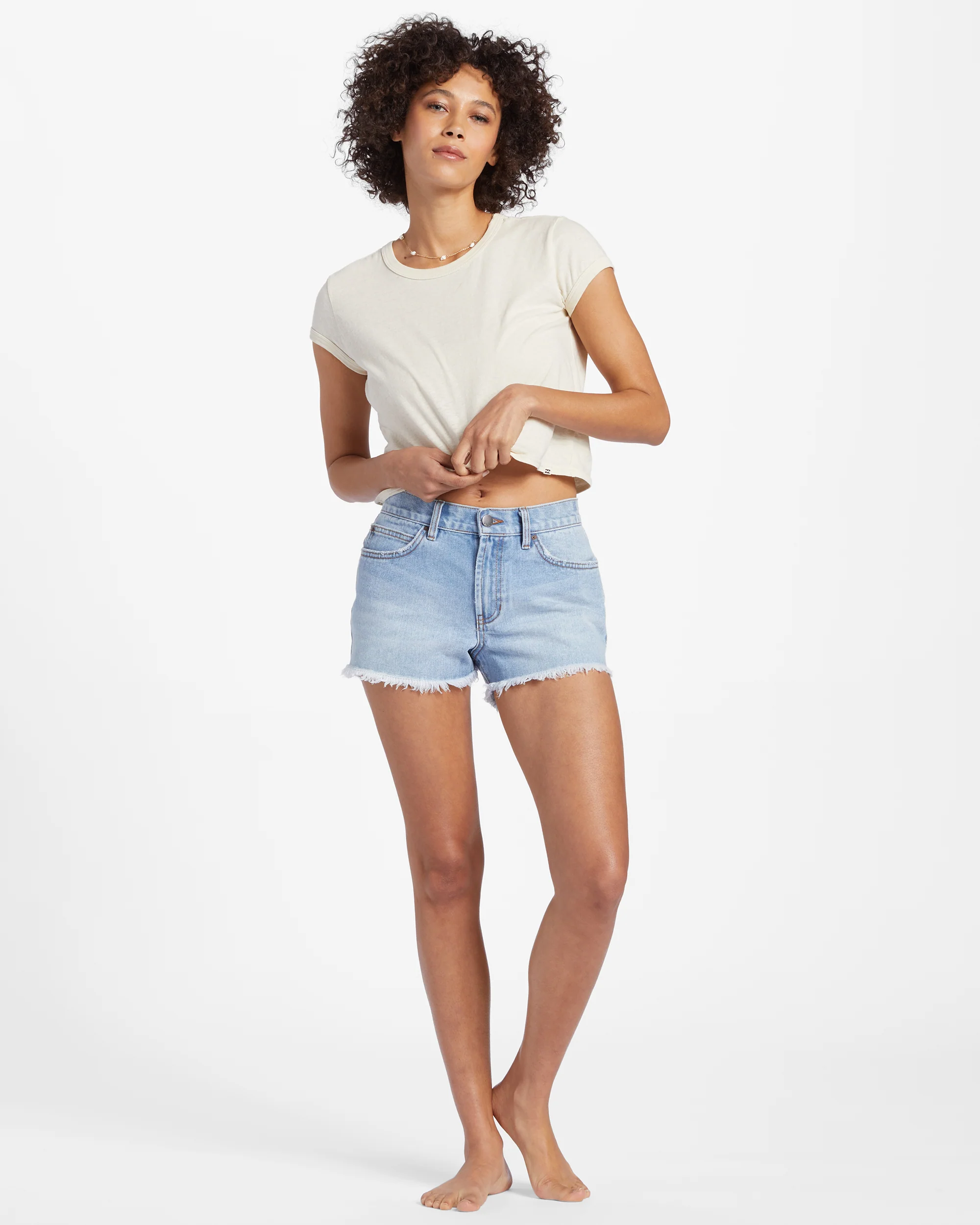 Womens Drift Away Denim Shorts - Image 5