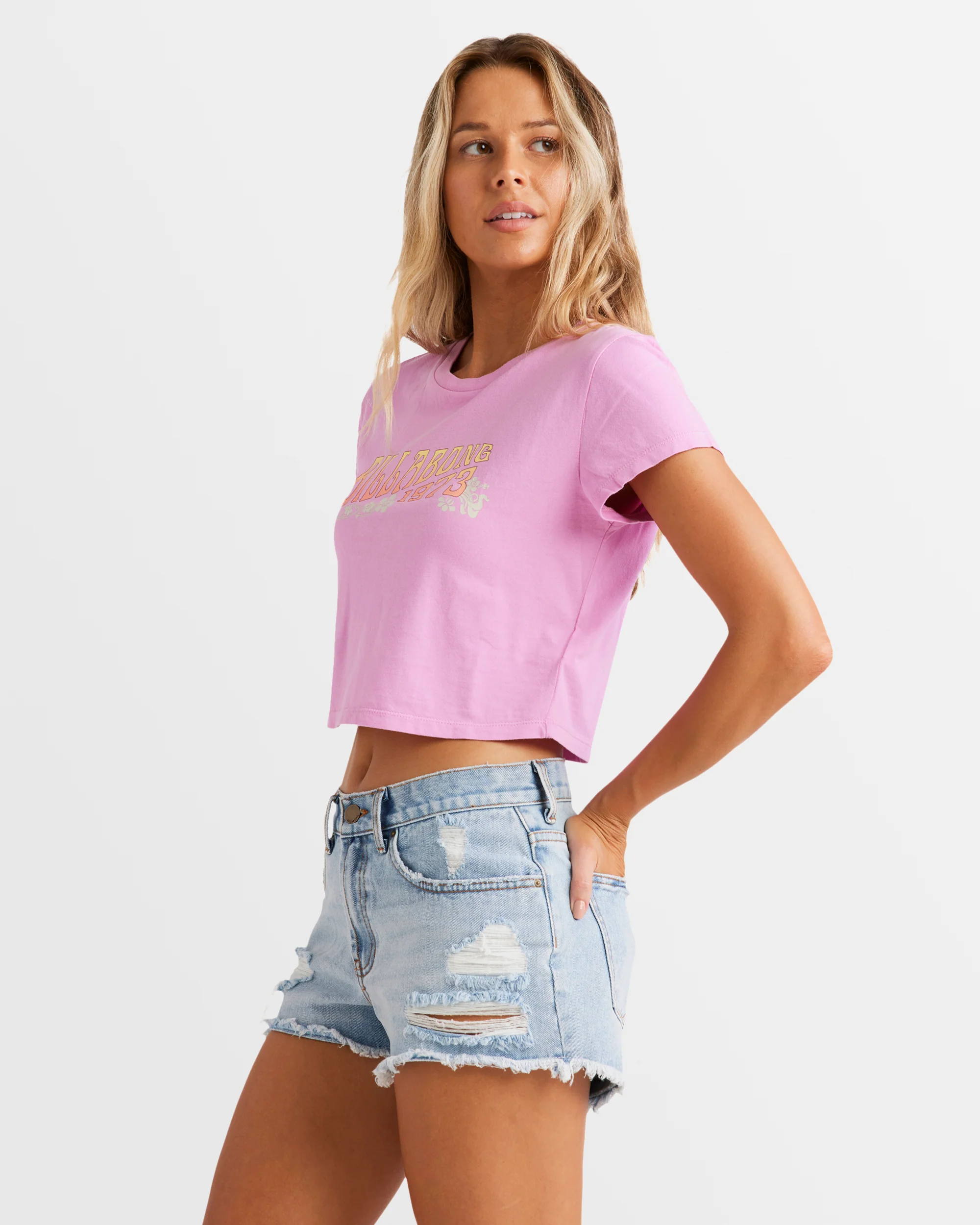 Womens Drift Away Denim Shorts - Image 3