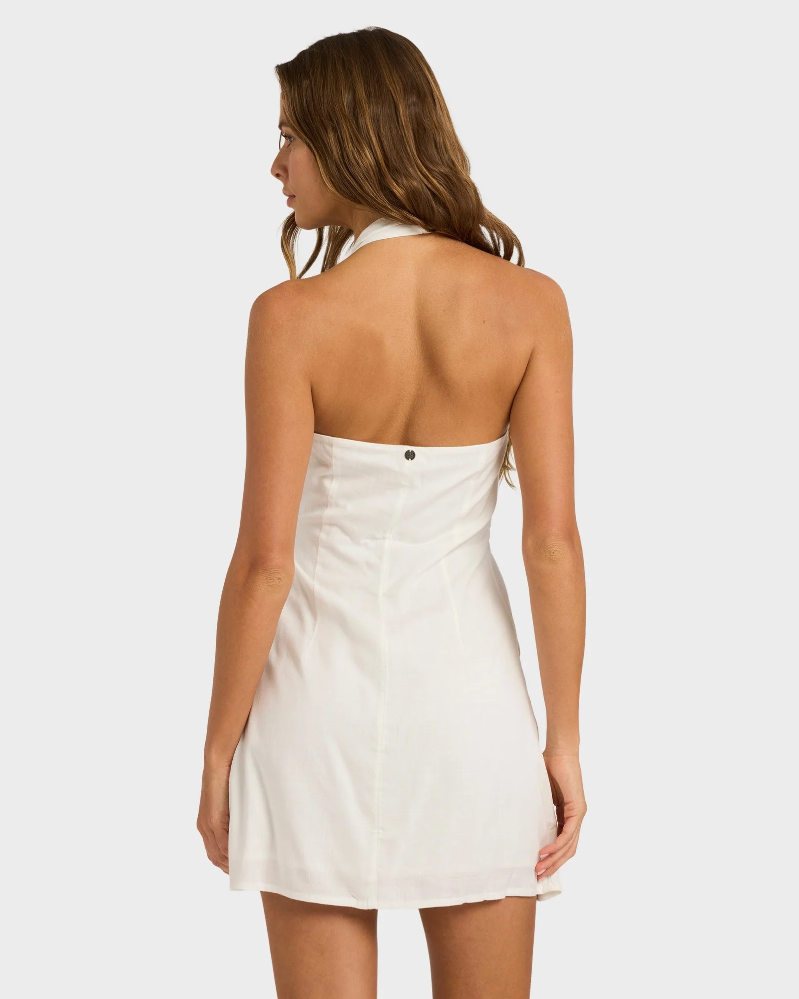 Womens Dune Halter Wrap Mini Dress - Image 3