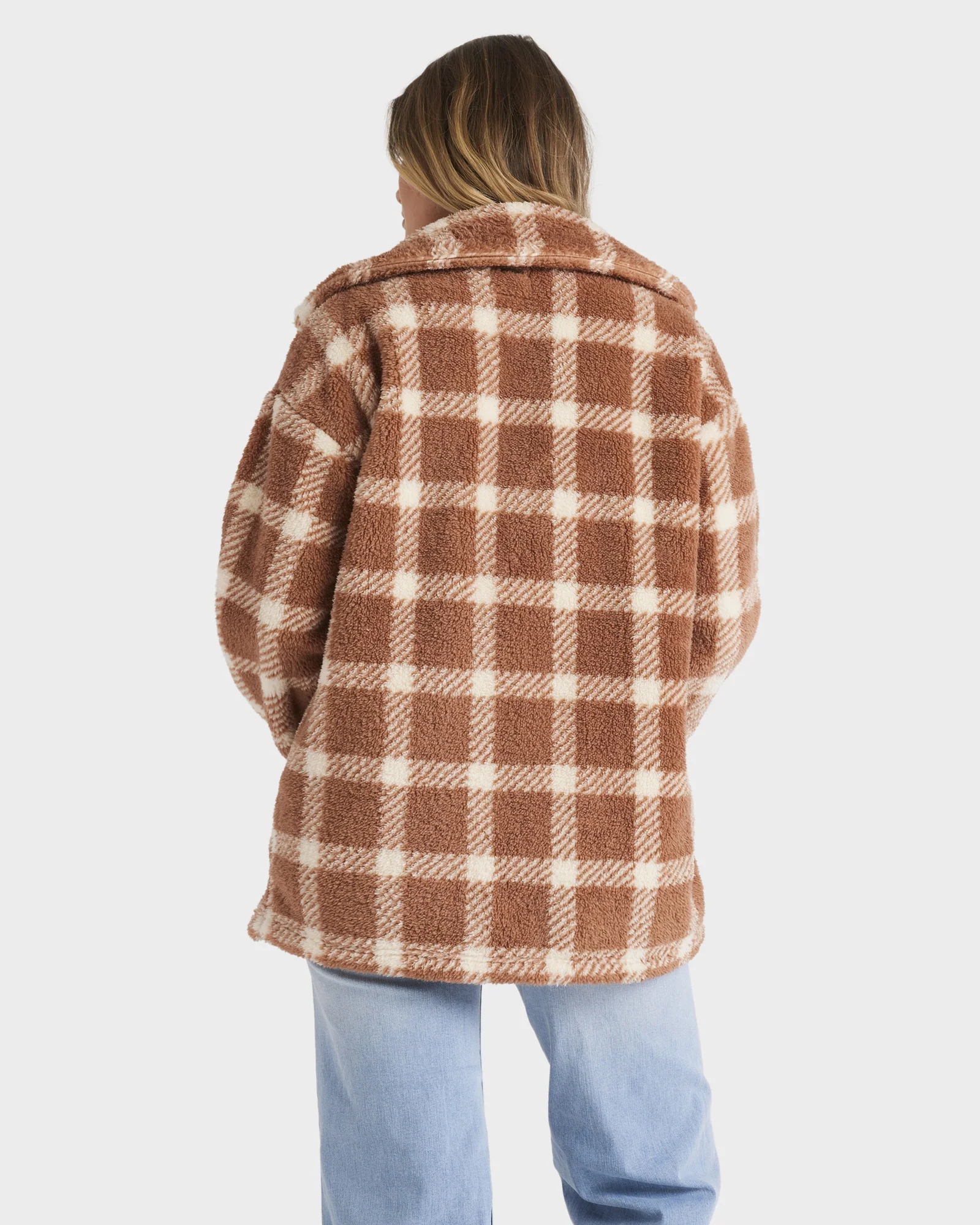 Womens Dusty Road Fleece Shacket - Image 3