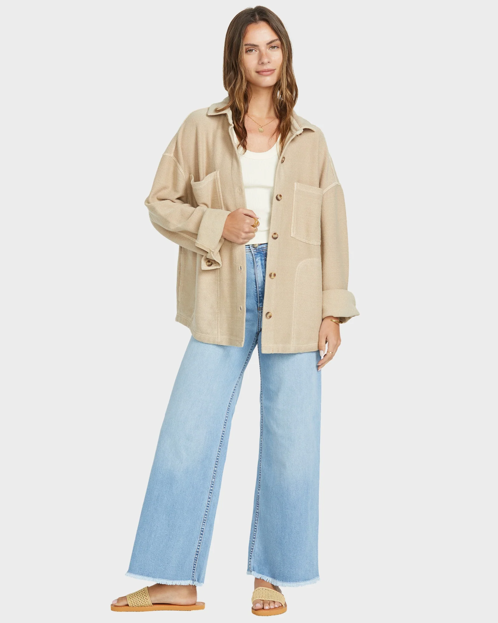 Womens Everytime Shacket Fleece Top - Image 6