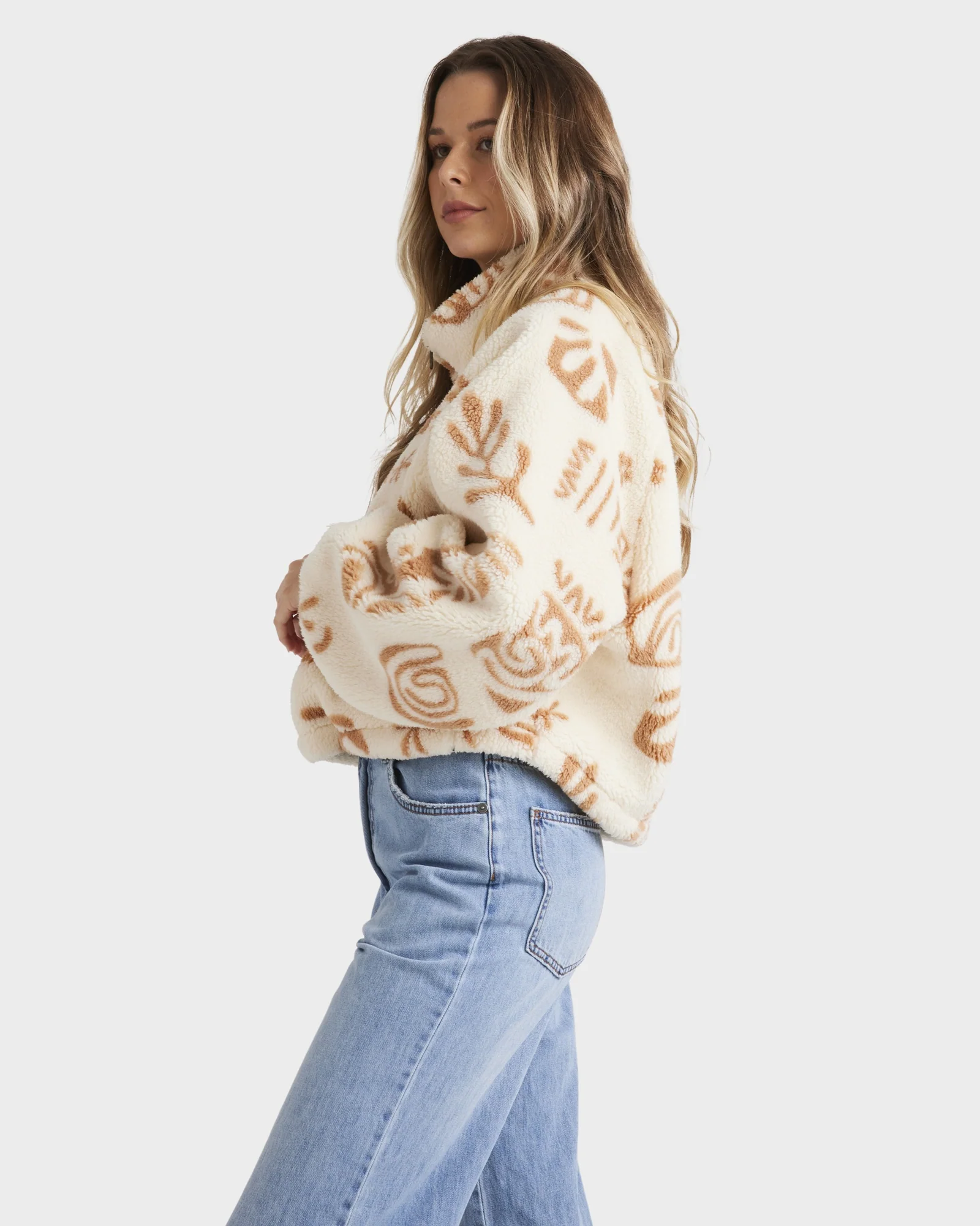 Womens Feeling Playful Half Zip Fleece Pullover - Image 2