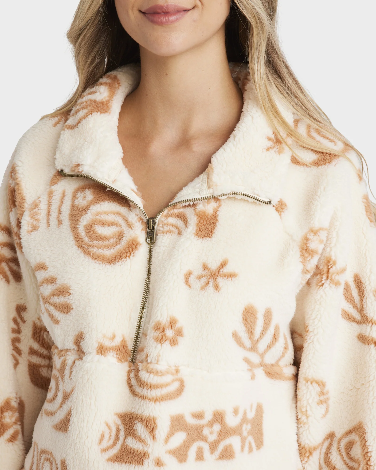 Womens Feeling Playful Half Zip Fleece Pullover - Image 4