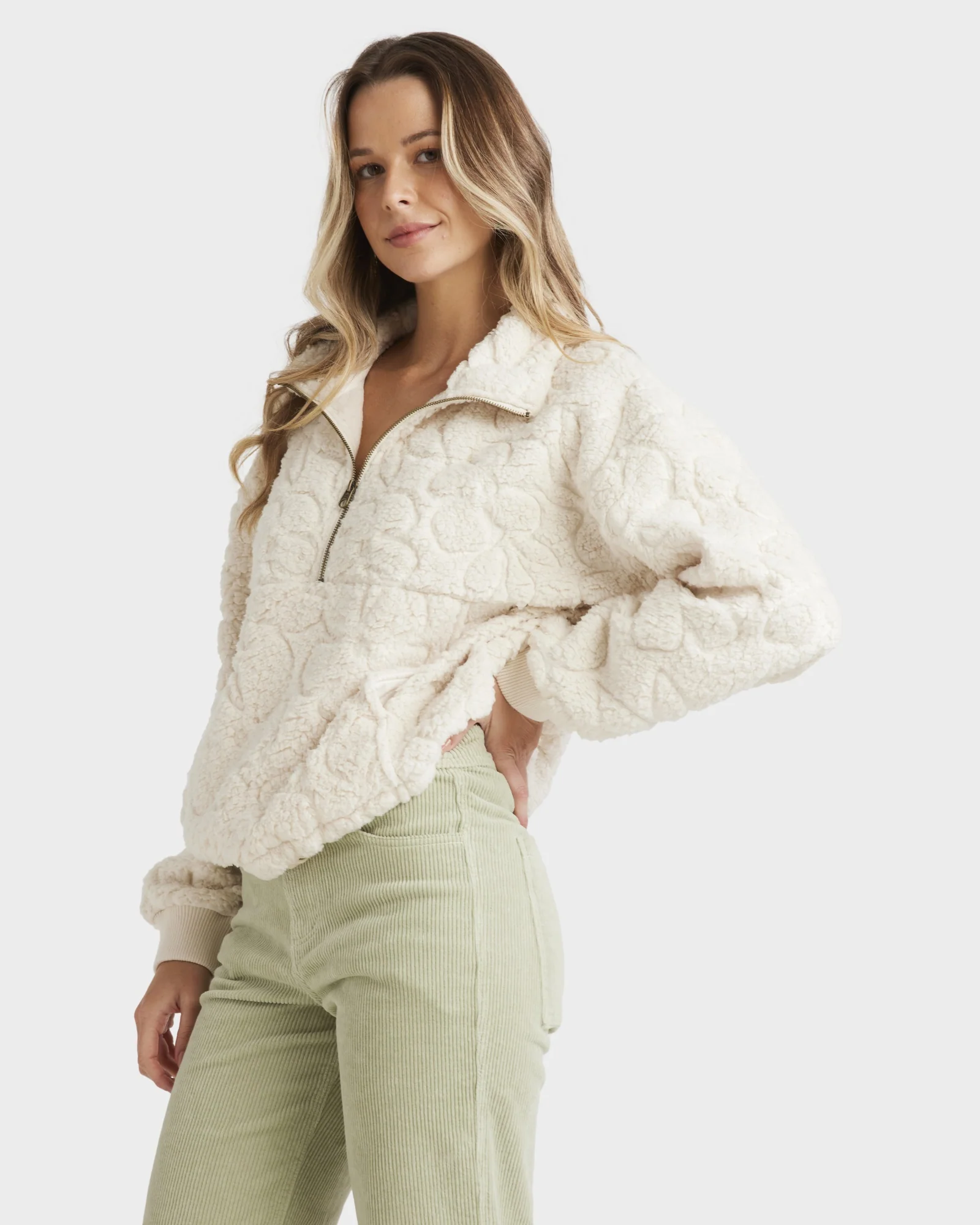 Womens Fireside Cozy Half Zip Fleece Pullover - Image 2