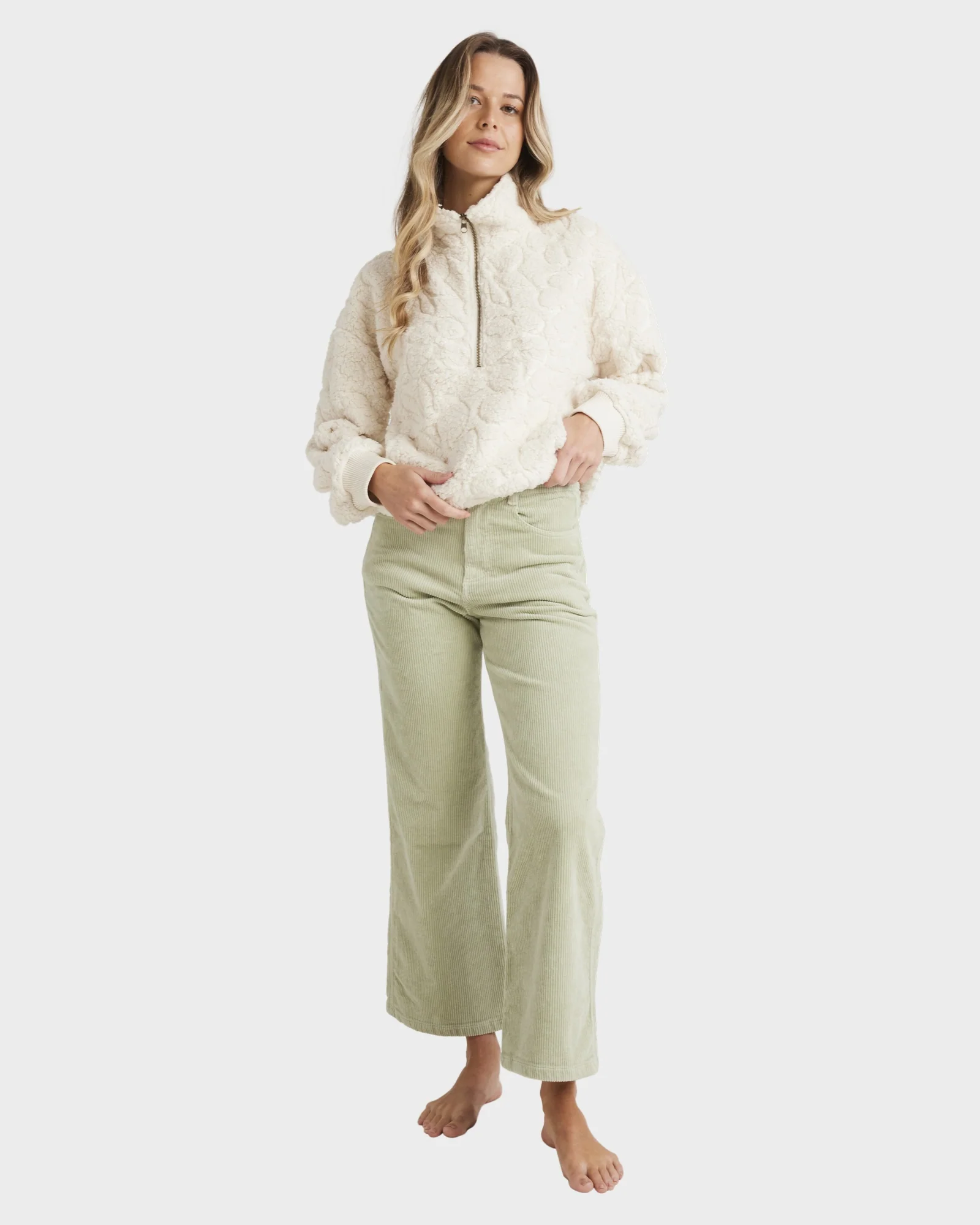 Womens Fireside Cozy Half Zip Fleece Pullover - Image 5