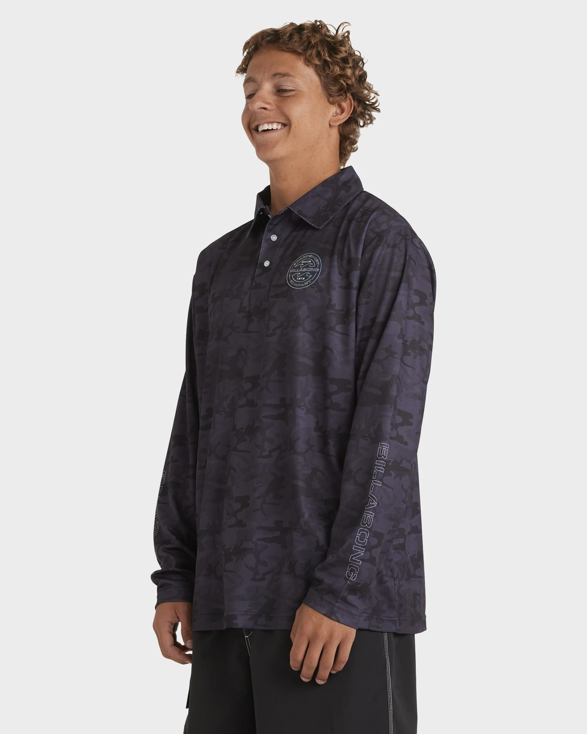 Mens Fisho Long Sleeve Rash Vest - Image 3