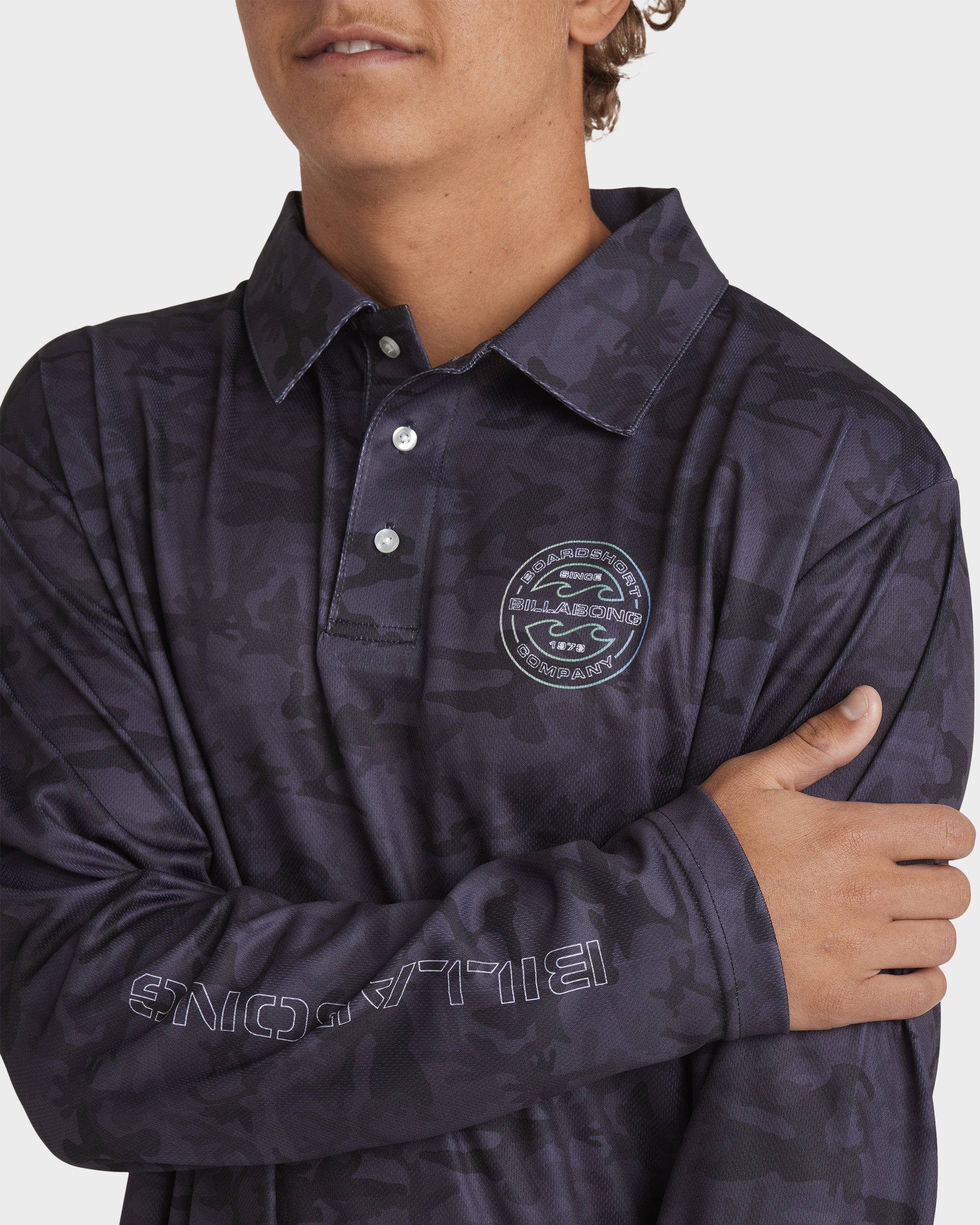 Mens Fisho Long Sleeve Rash Vest - Image 4