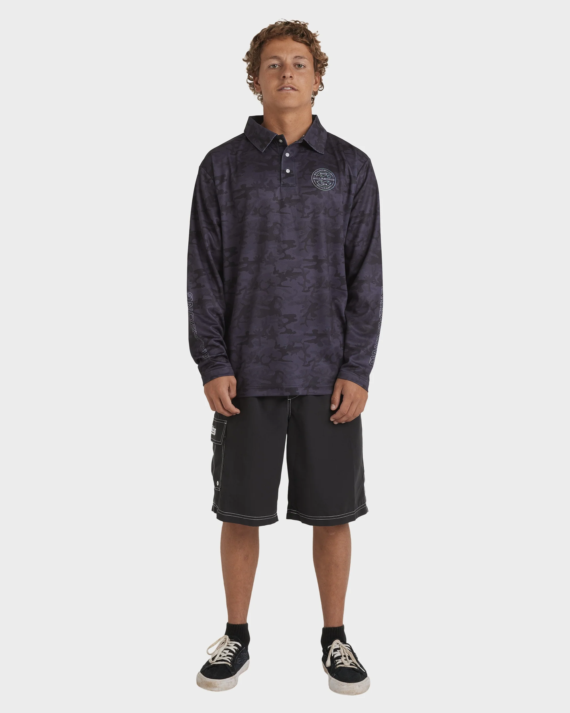 Mens Fisho Long Sleeve Rash Vest - Image 6
