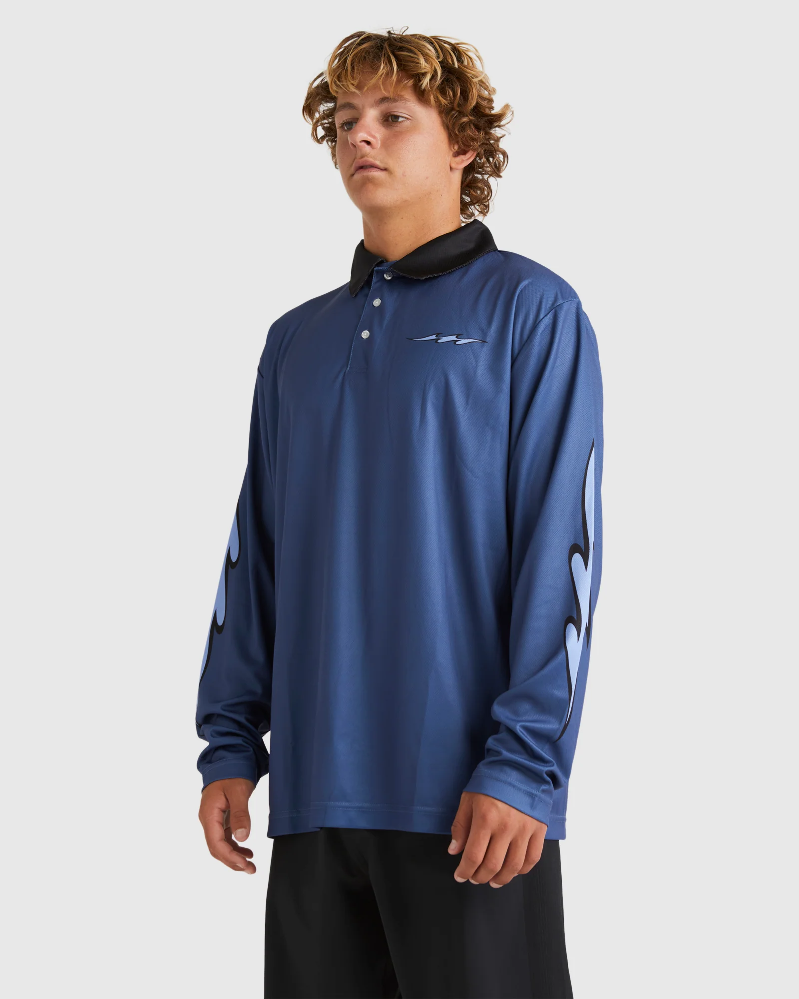 Mens Fisho Long Sleeve Rash Vest - Image 2