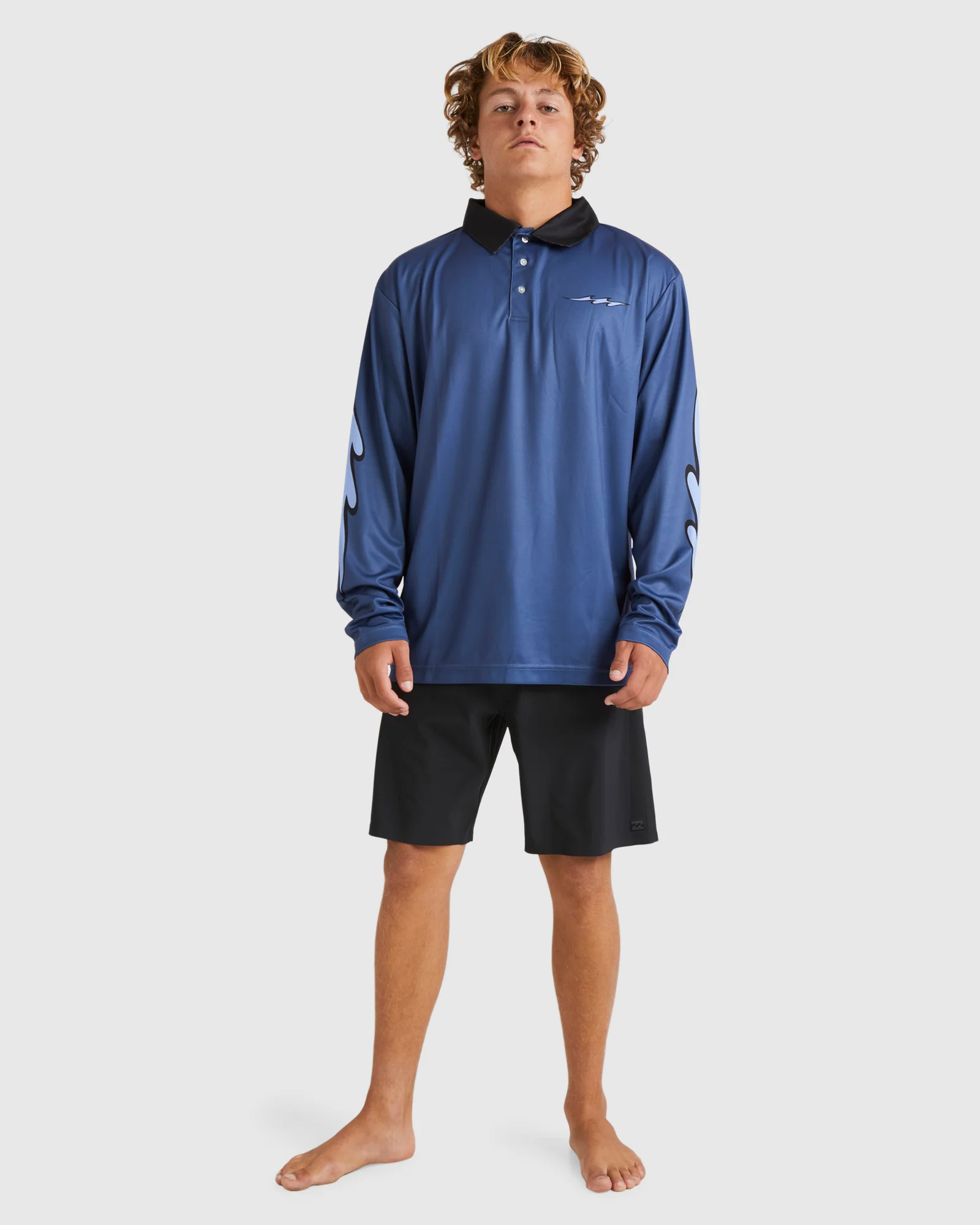 Mens Fisho Long Sleeve Rash Vest - Image 5