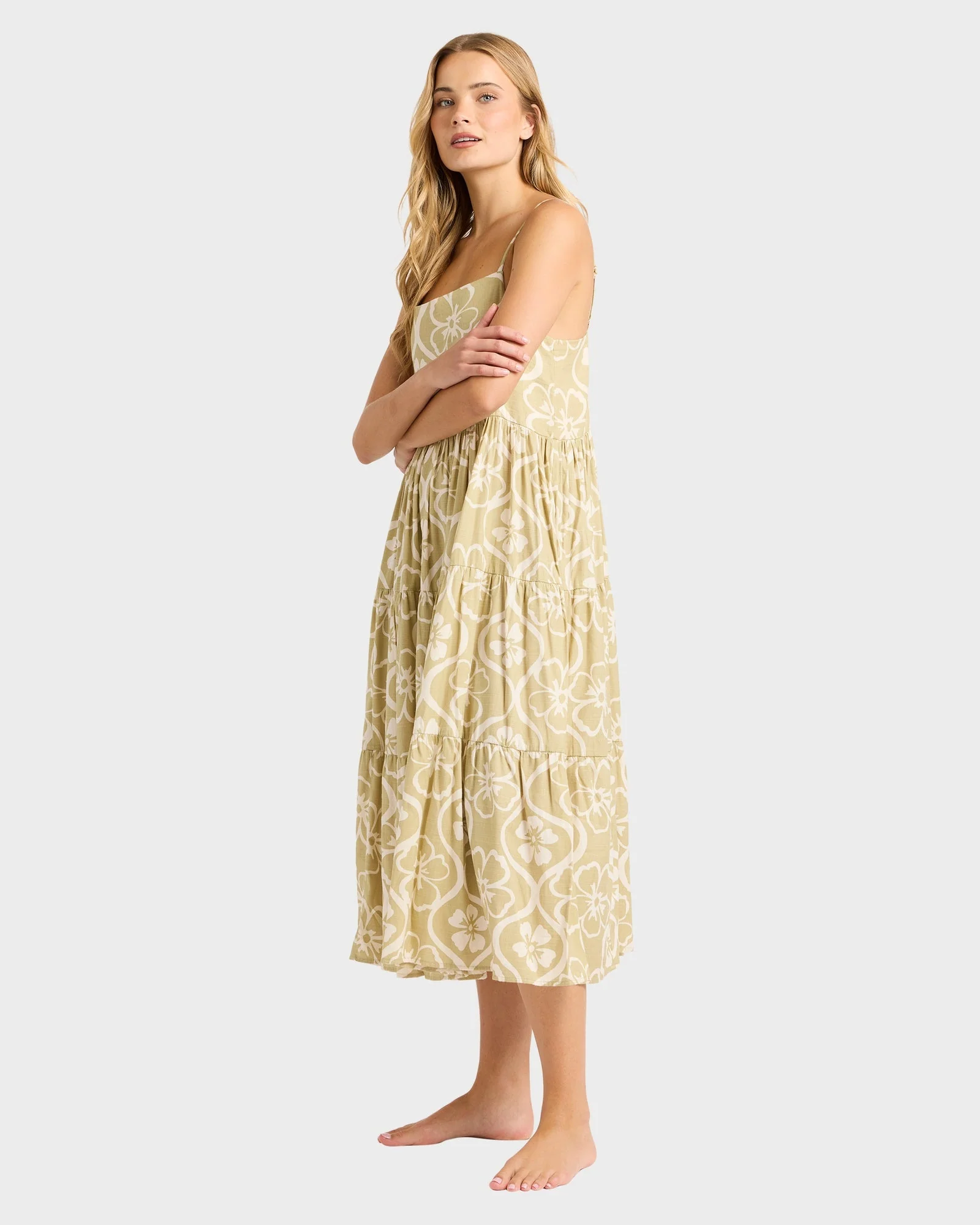Womens Floral Trip Lost Love Midi Dress - Image 3