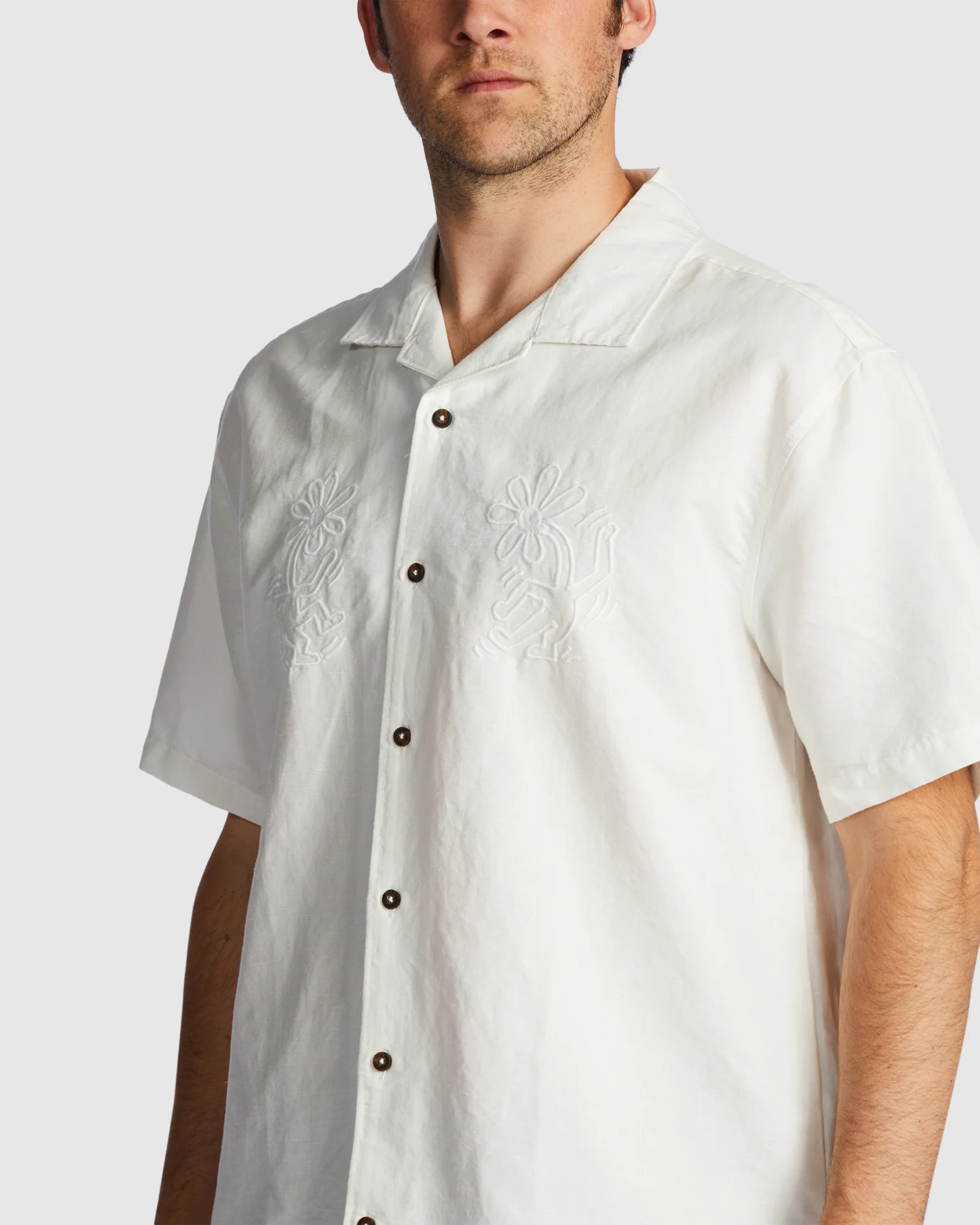 Mens Keith Haring Flower Dance Hemp Shirt - Image 4