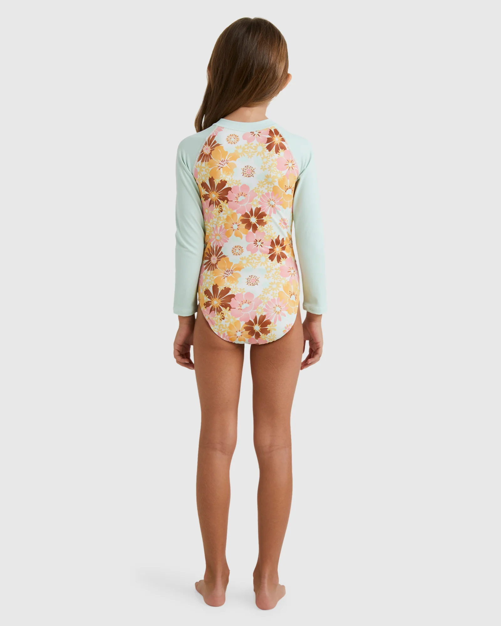 Girls 0-5 Flower Power One Piece Rash Vest - Image 3