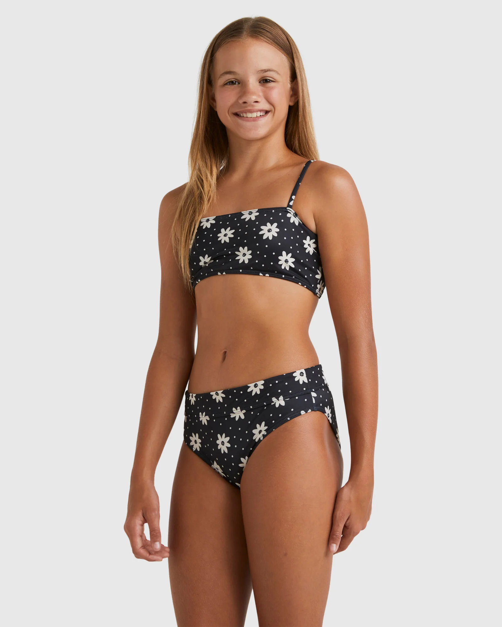 Girls 6-14 Flowers In The Sky Tank Bikini Set - Image 2